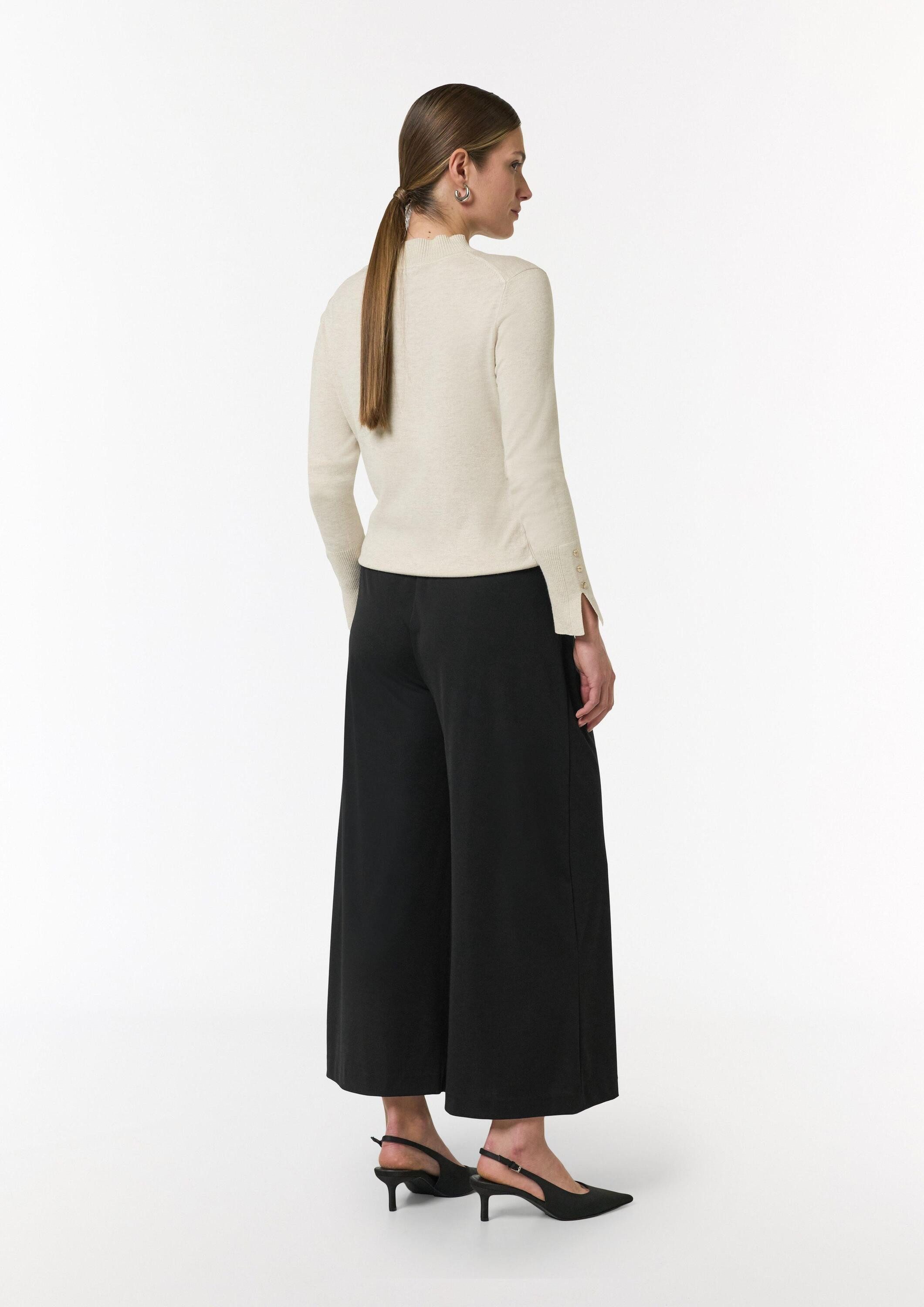 comma Culotte Hose Loose: Stoffhose in Crop-Länge