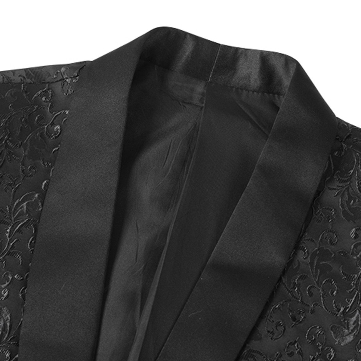 Allthemen Smokingsakko Herren Sakko Bunt Jacquard Glitzer Smokingjacke für Hochzeit – Bild 3 von 5