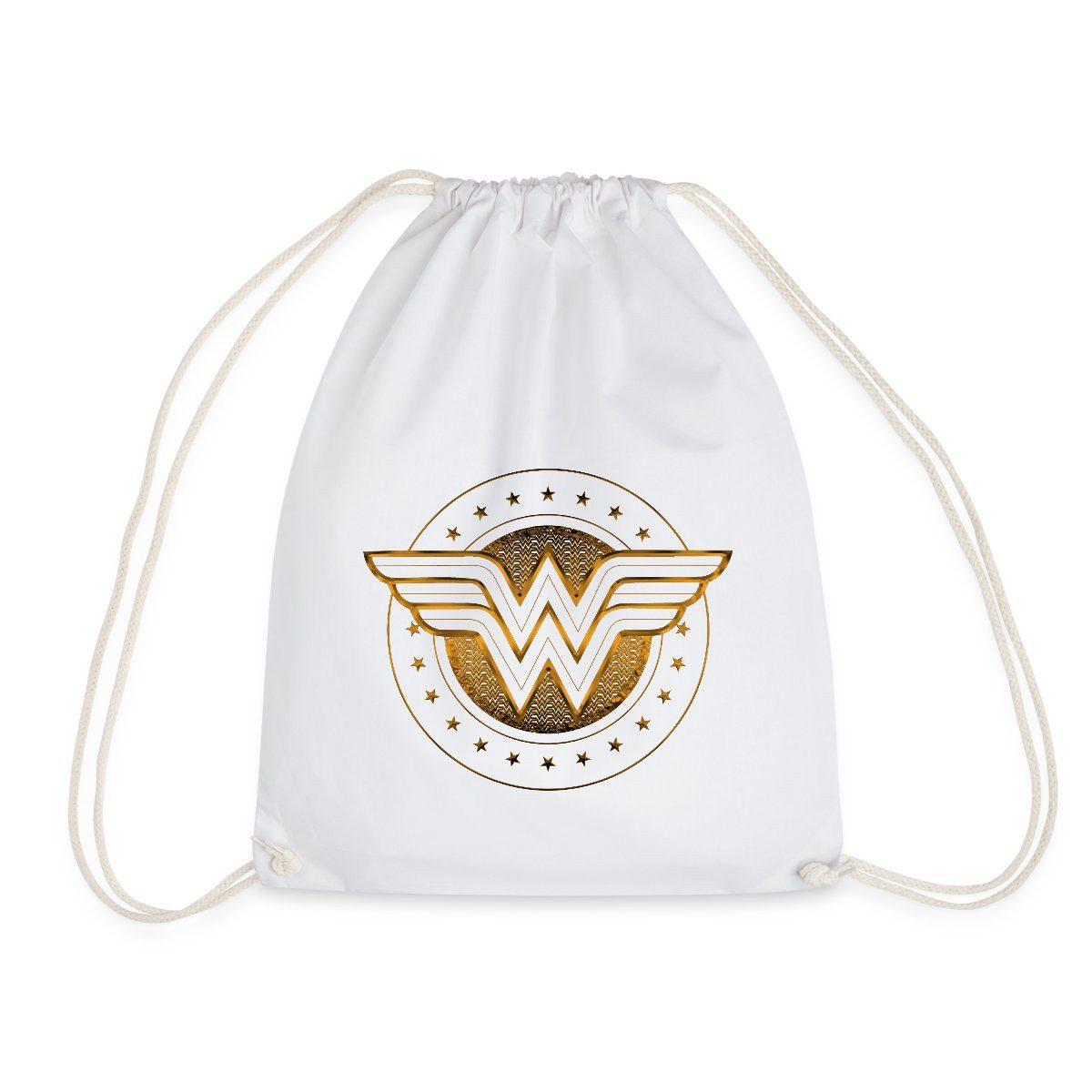 Spreadshirt Turnbeutel DC Comics Wonder Woman Logo Mit Sternchen Turnbeutel (1-tlg)