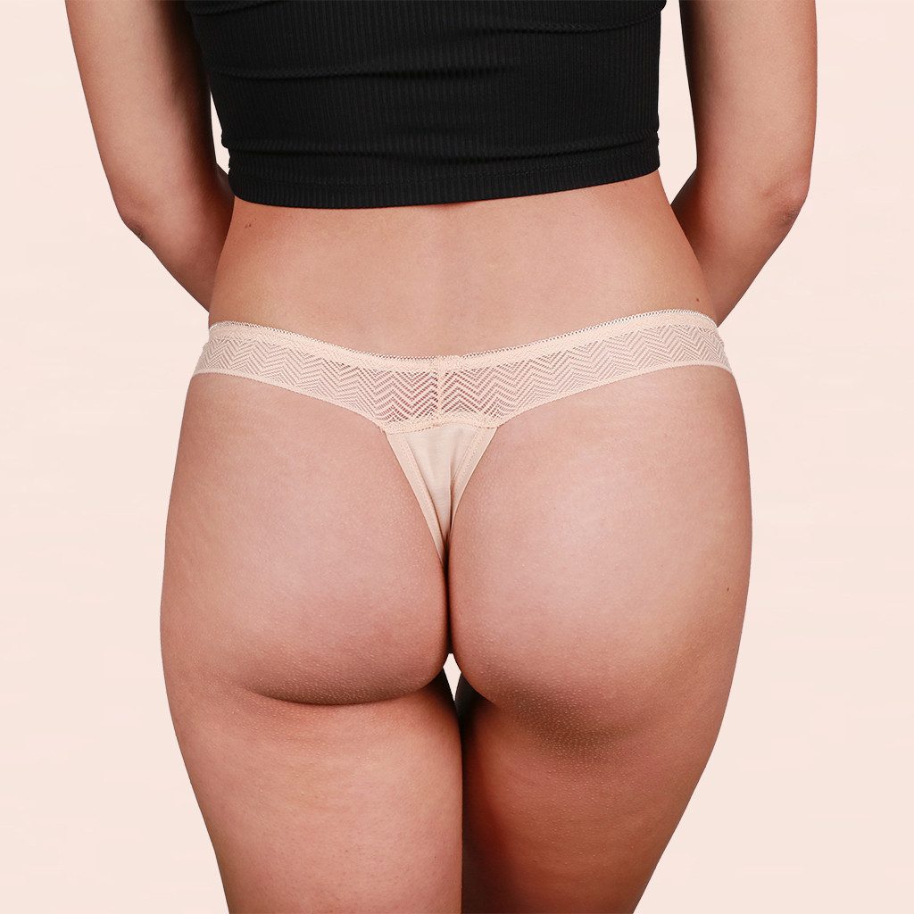 Taynie Periodenslip String - Periodenunterwäsche leichte Blutung - Damen (1-St., 1er-Pack) Auslaufsichere Periodenunterwäsche / Periodenslip aus Bio Baumwolle – Bild 5 von 5