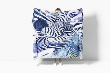 Sinus Art Handtücher Handtuch Strandhandtuch Saunatuch Kuscheldecke SplashArt Tier Serie Kunstvoll Zebra Motiv, Baumwolle-Polyester-Mix (1-St), Handtuch