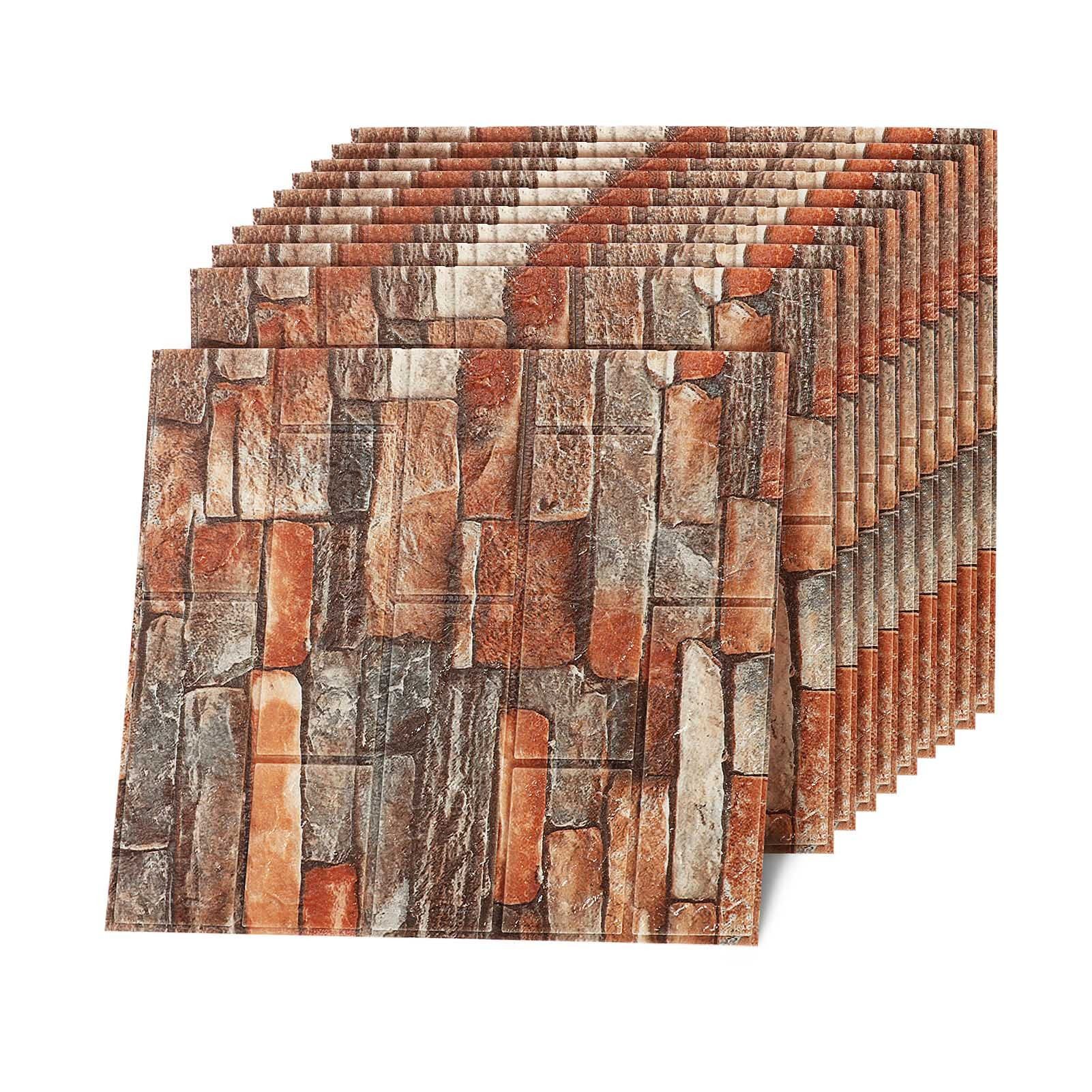 Youyijia 3D Wandpaneel 10 Stück 3D Wandpaneele Selbstklebend Ziegel Tapete günstig online kaufen