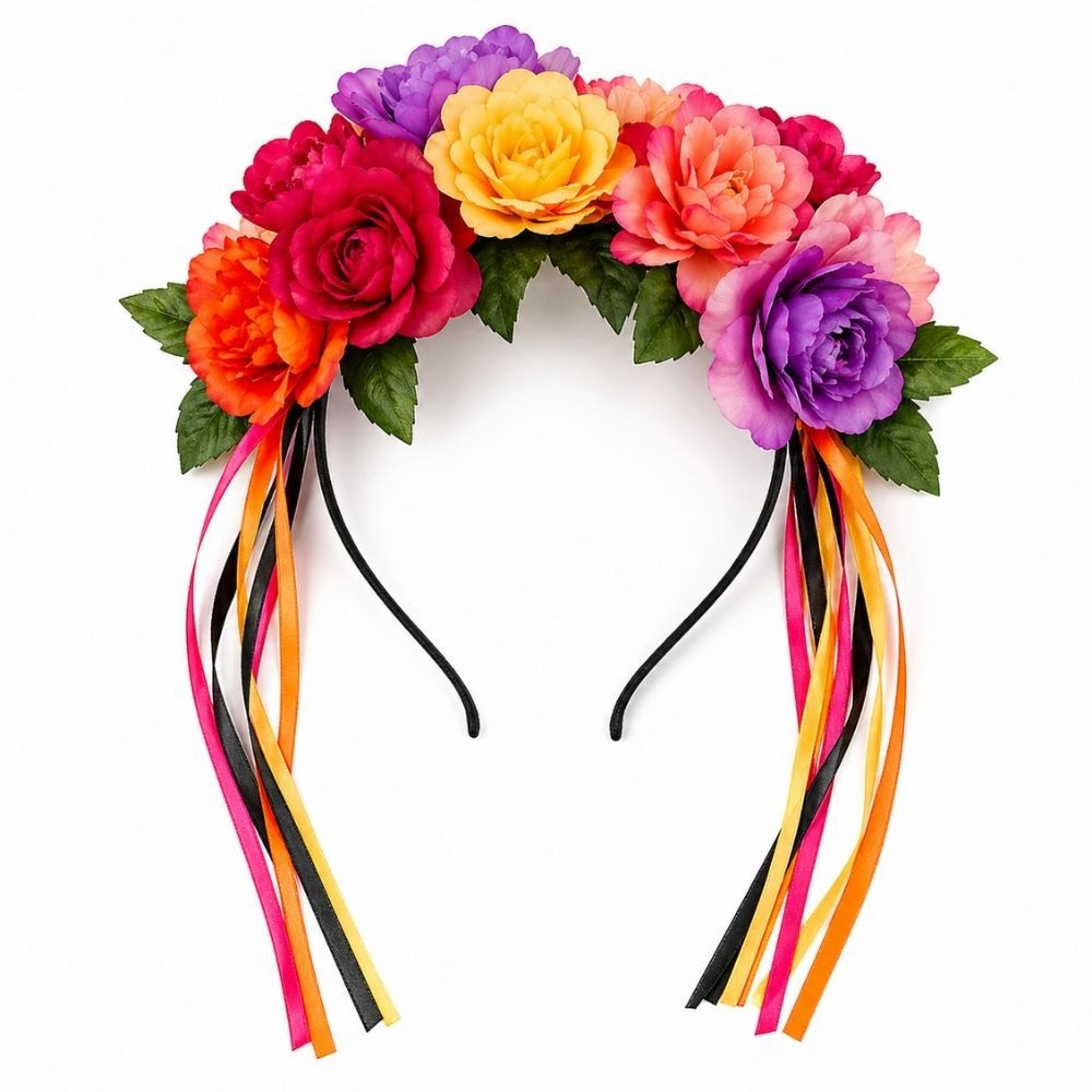 Kaiser24 Haarreif Hippie Haarreif Blumen – Flower Crown Festival Kopfschmuck