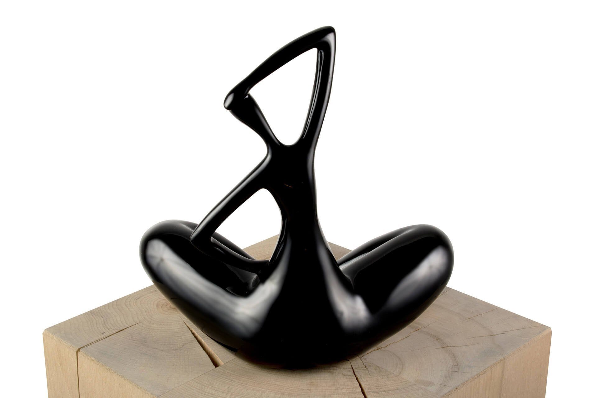 KUNSTLOFT Yoga for handgefertigte Kunststein Dekofigur cm, Figur Time aus 25x28x13