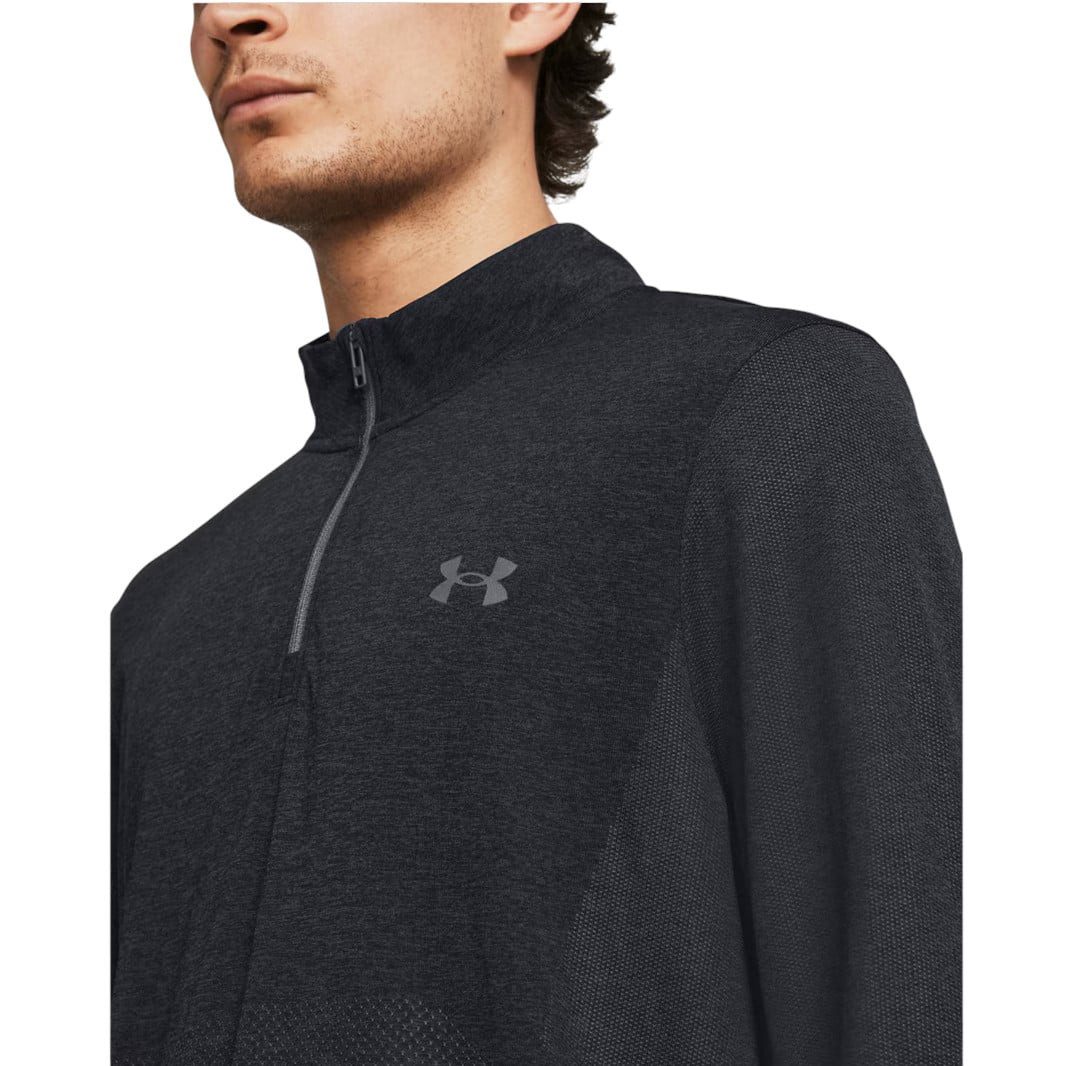 Under Armour® Langarmshirt Seamless Stride 1/4 Zip (schnelltrocknend, reflektierende Details)