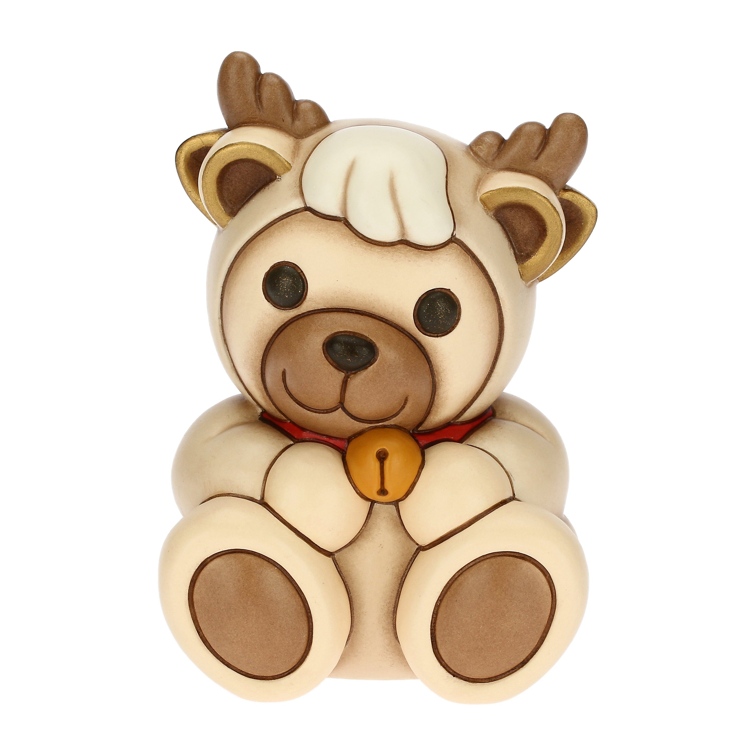 THUN SpA Dekofigur THUN 'Teddy in Rentierkostüm aus Keramik, mittel' 2023