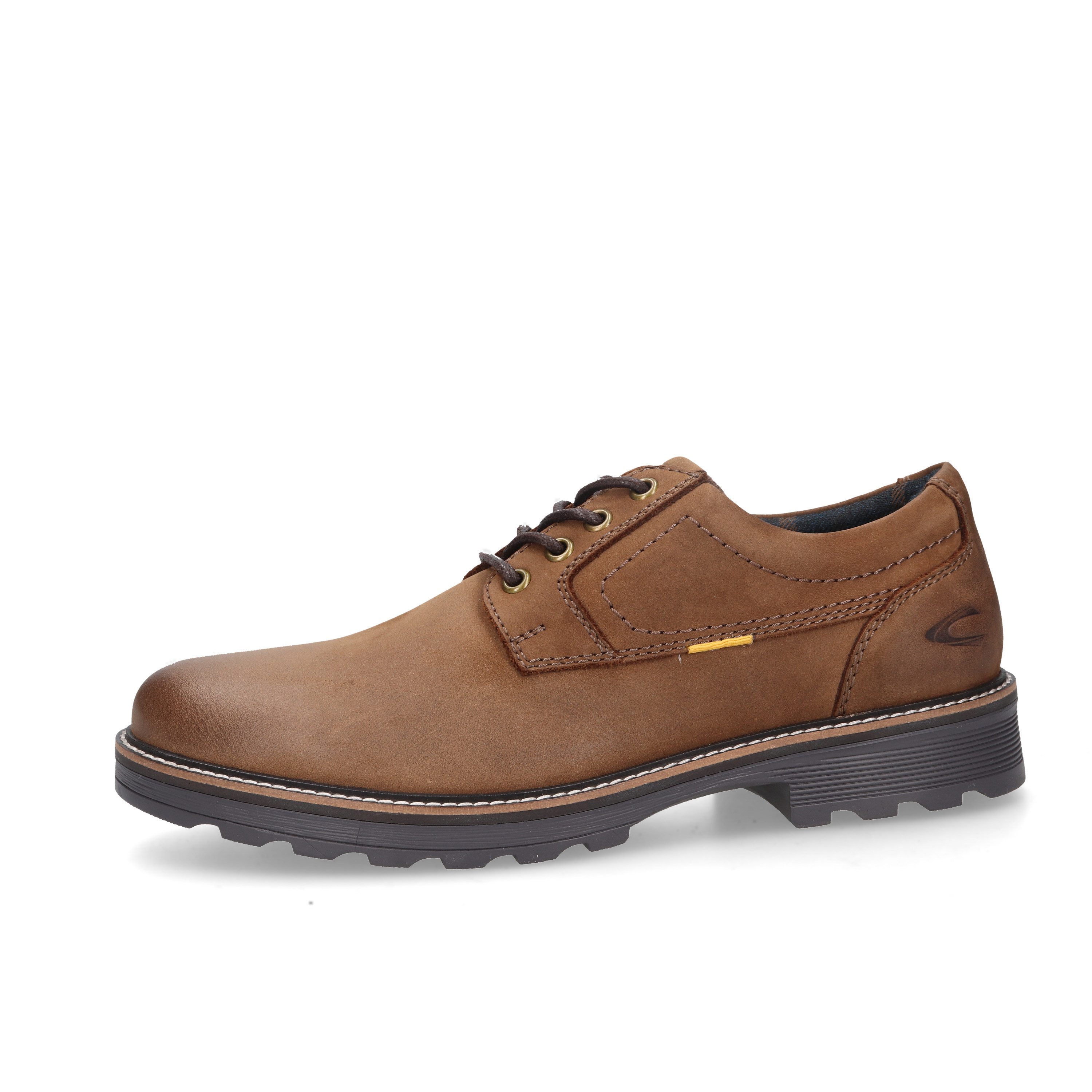 camel active LOW CUT Tumbled Nubuk CAFE Schnürschuh