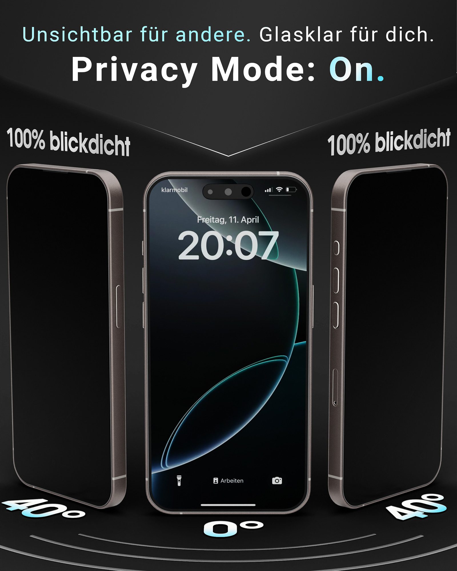 GreenHec Displayschutzglas Panzerfolie Sichtschutz iPhone 17 16 15 14 13 12 11 Pro Max 16e 17e für iPhone 11 Pro Max, Spar-Set, X Air, Privacy Glas Anti Spy, Schutz transparent Displayschutz 9H