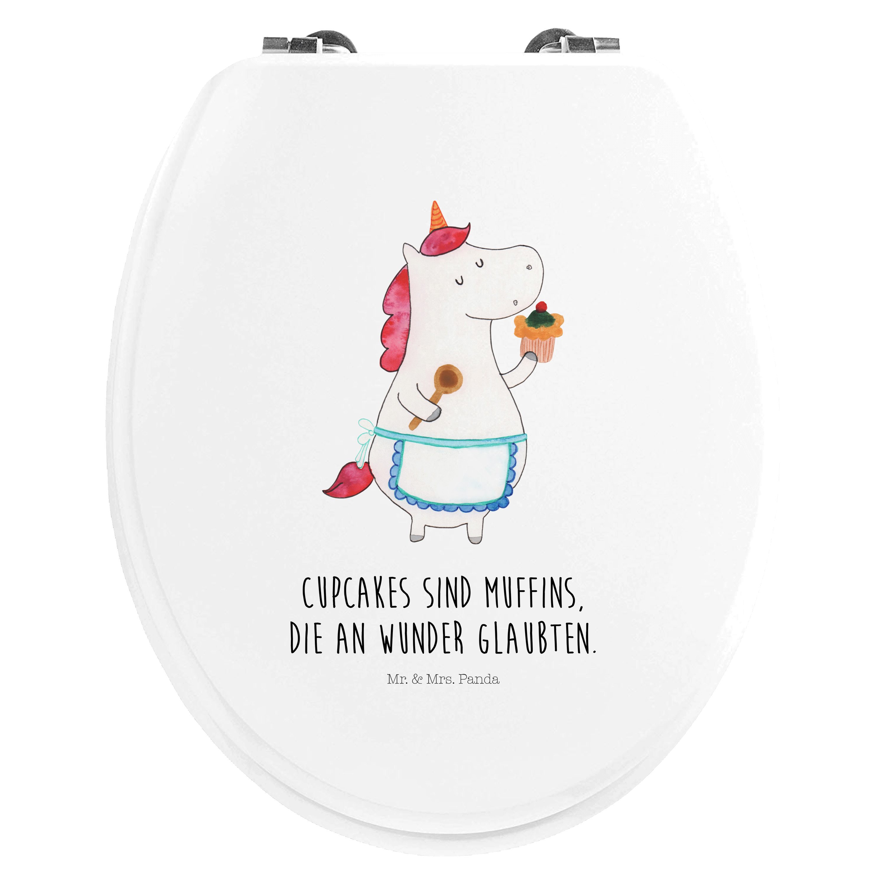 WC-Sitz Einhorn Küche - Weiß - Geschenk, Einhörner, Toilette, WC-Sitz, Toilet