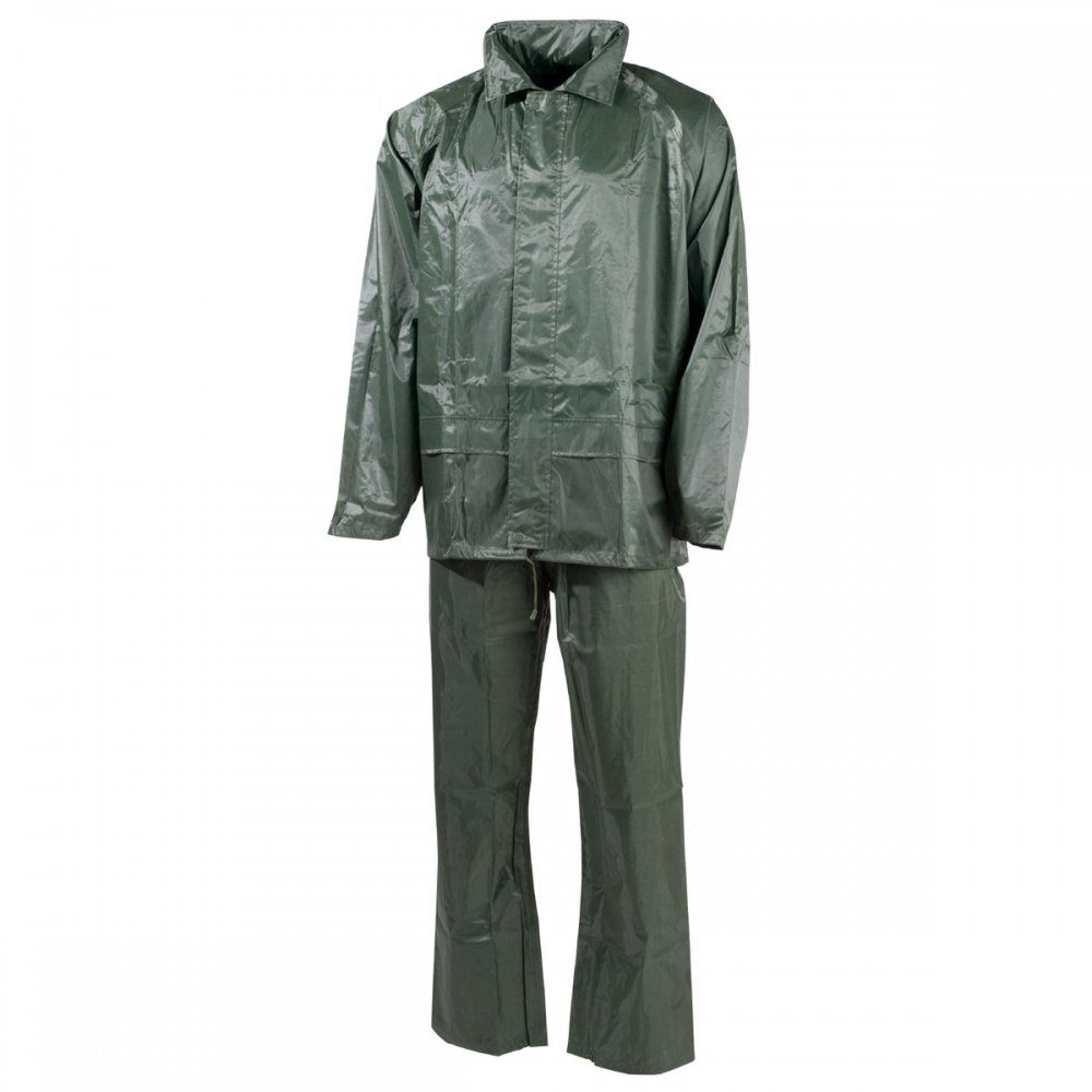 MFH Regenmantel Regenanzug, Polyester, oliv - XXL mit Kapuze