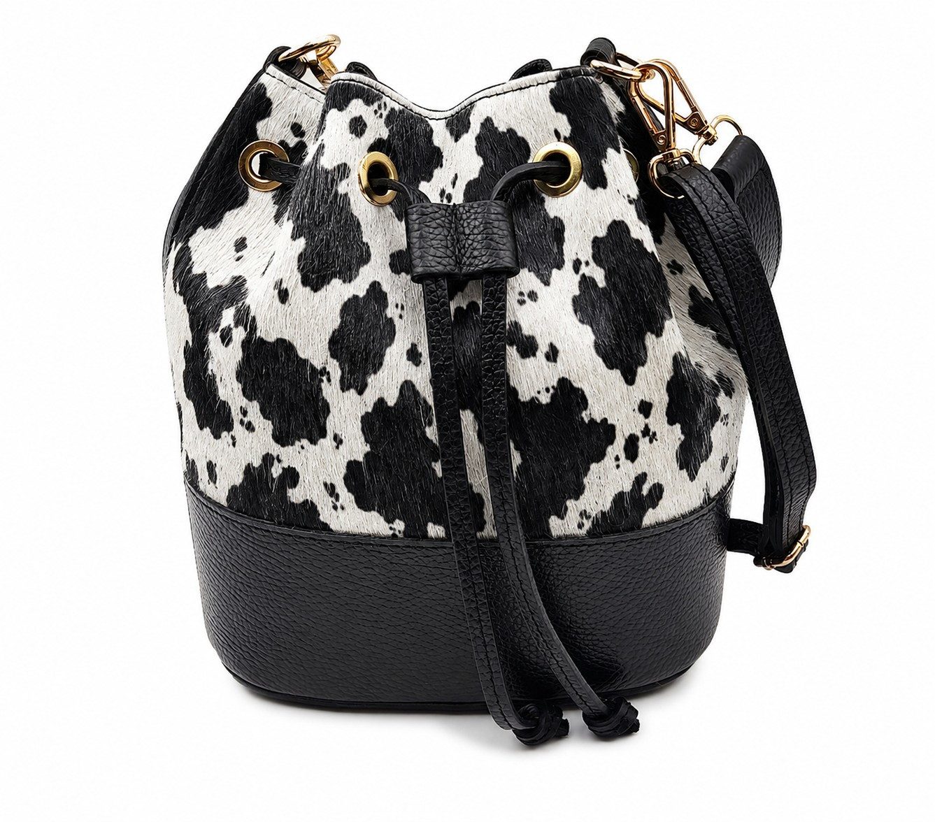 Der Trachtler Trachtentasche Damen Beuteltasche "Mila", aus hochwertigem echtem Leder mit echtem Fell
