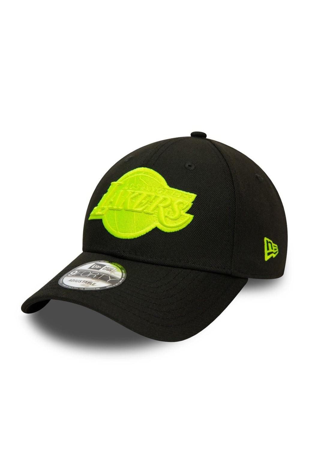 Baseball Cap Los Angeles Lakers NBA Pop Logo Black Neon Yellow 9Forty Adjustable Sn