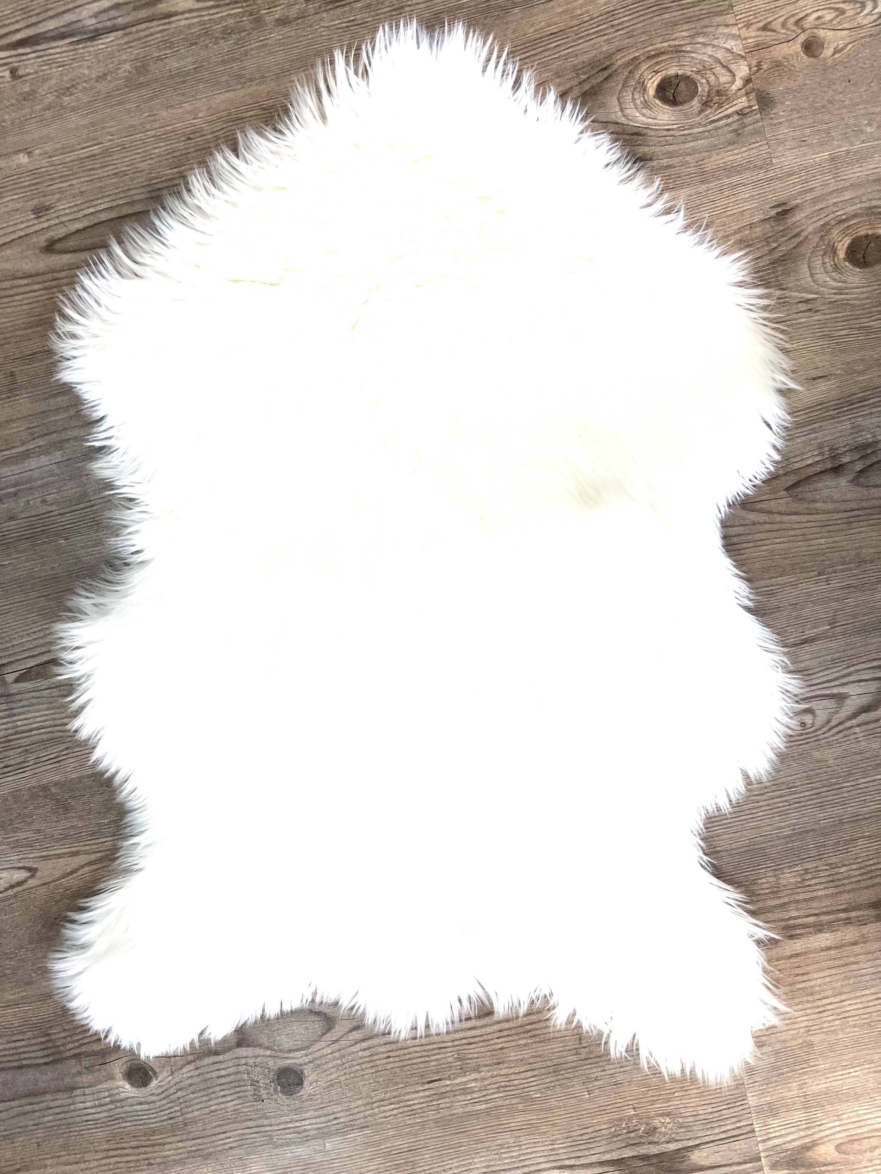 Läufer Kunstfell Teppich Weiß Flauschig 90 cm Modern, UNIQUE Living, Höhe: 5 mm, Extra Weich