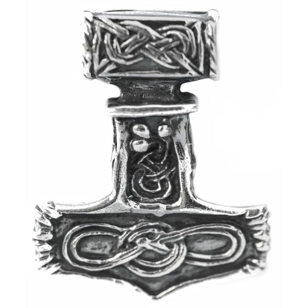 Kettenanhänger Thors Hammer Schmuck Anhänger 925er Silber - Thorhammer - 25x20mm