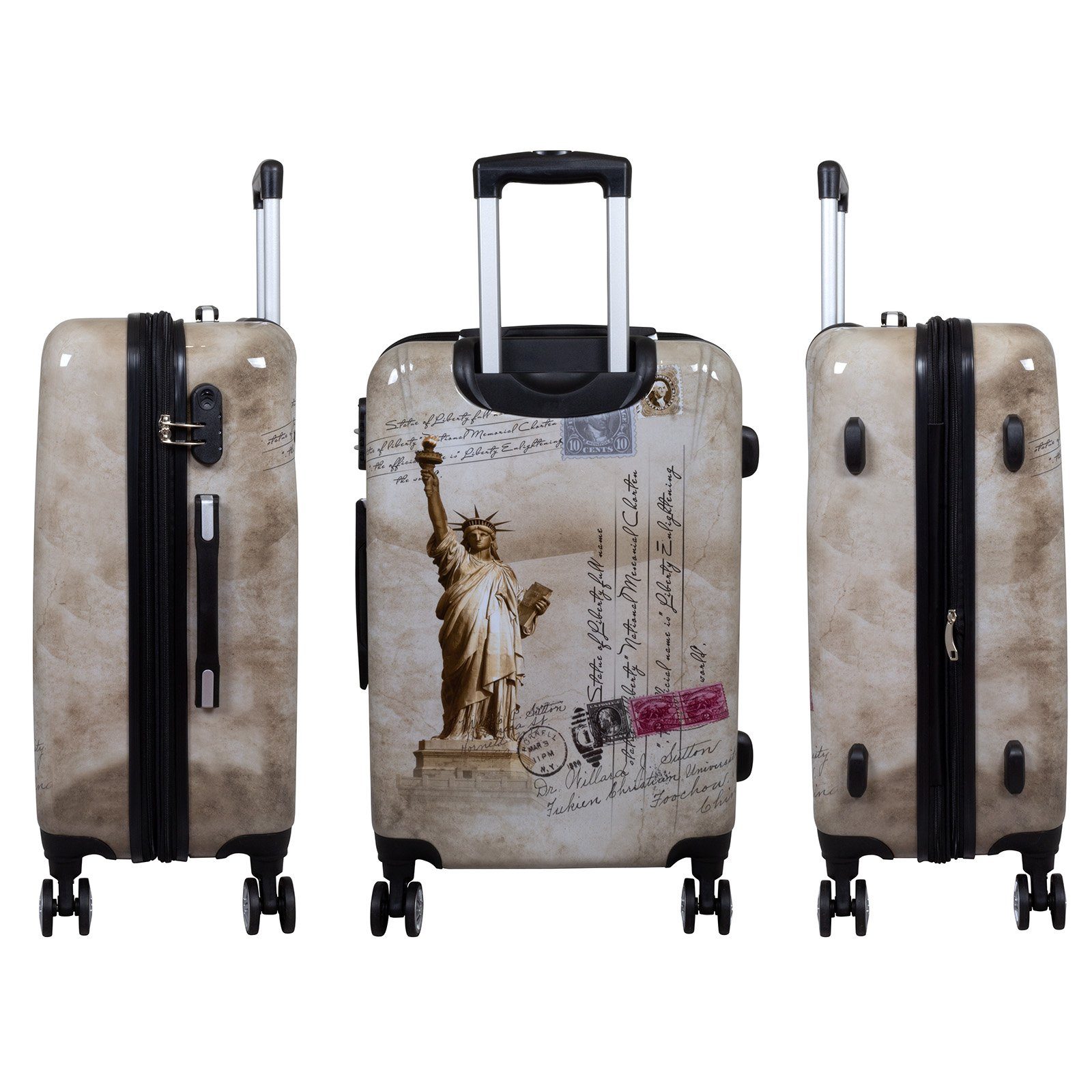 Trendyshop365 Hartschalen-Trolley New York - Freiheitsstatue, günstig online kaufen