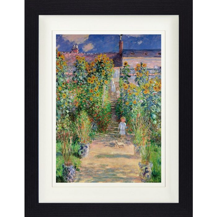 1art1 Bild mit Rahmen Claude Monet - Der Garten Des Künstlers In Vétheuil 1881