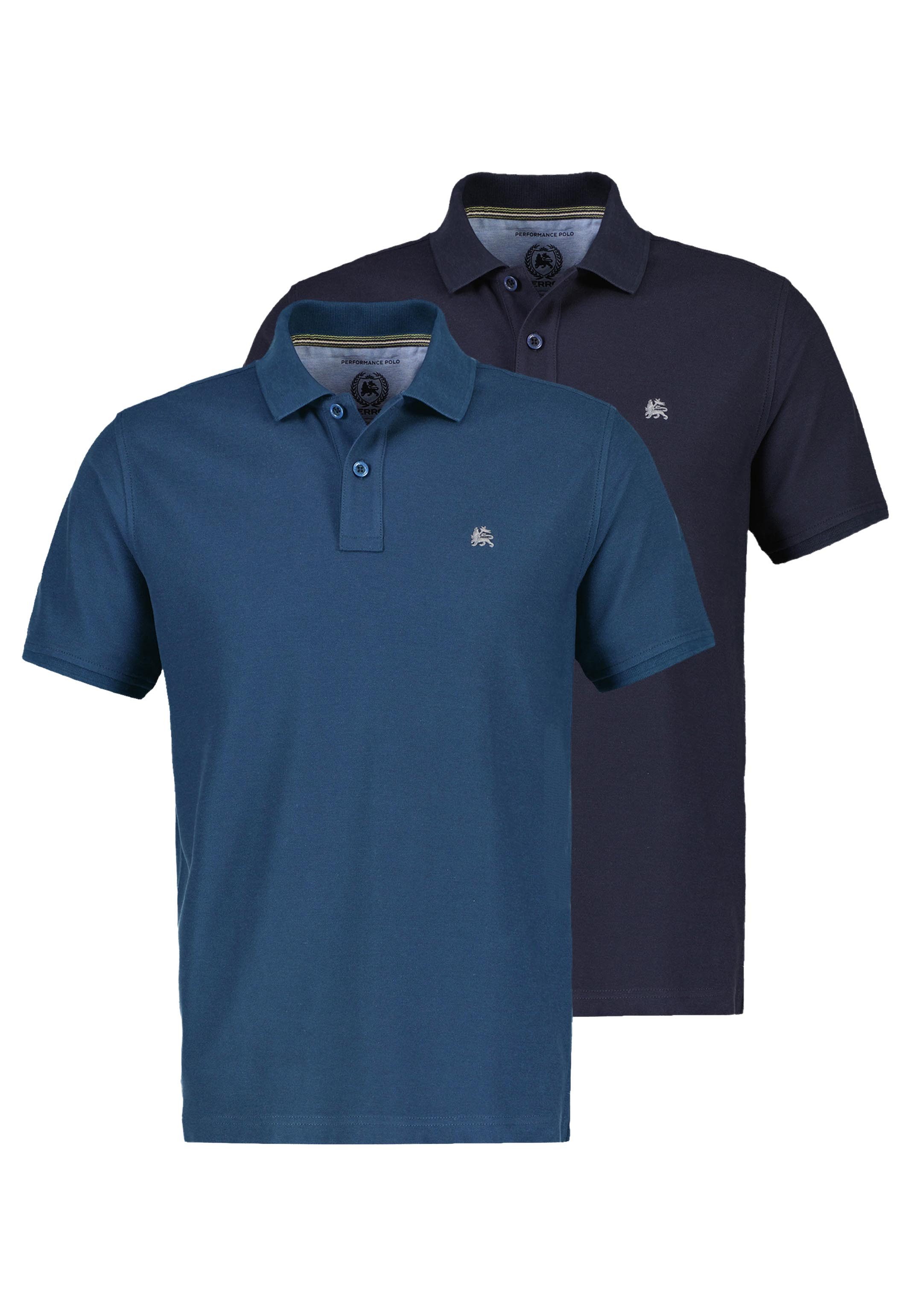 LERROS Poloshirt 2er Pack Basic (Spar-Set, 2-tlg) Poloshirt - Baumwolle - Atmungsaktiv - Leichte Piqueware
