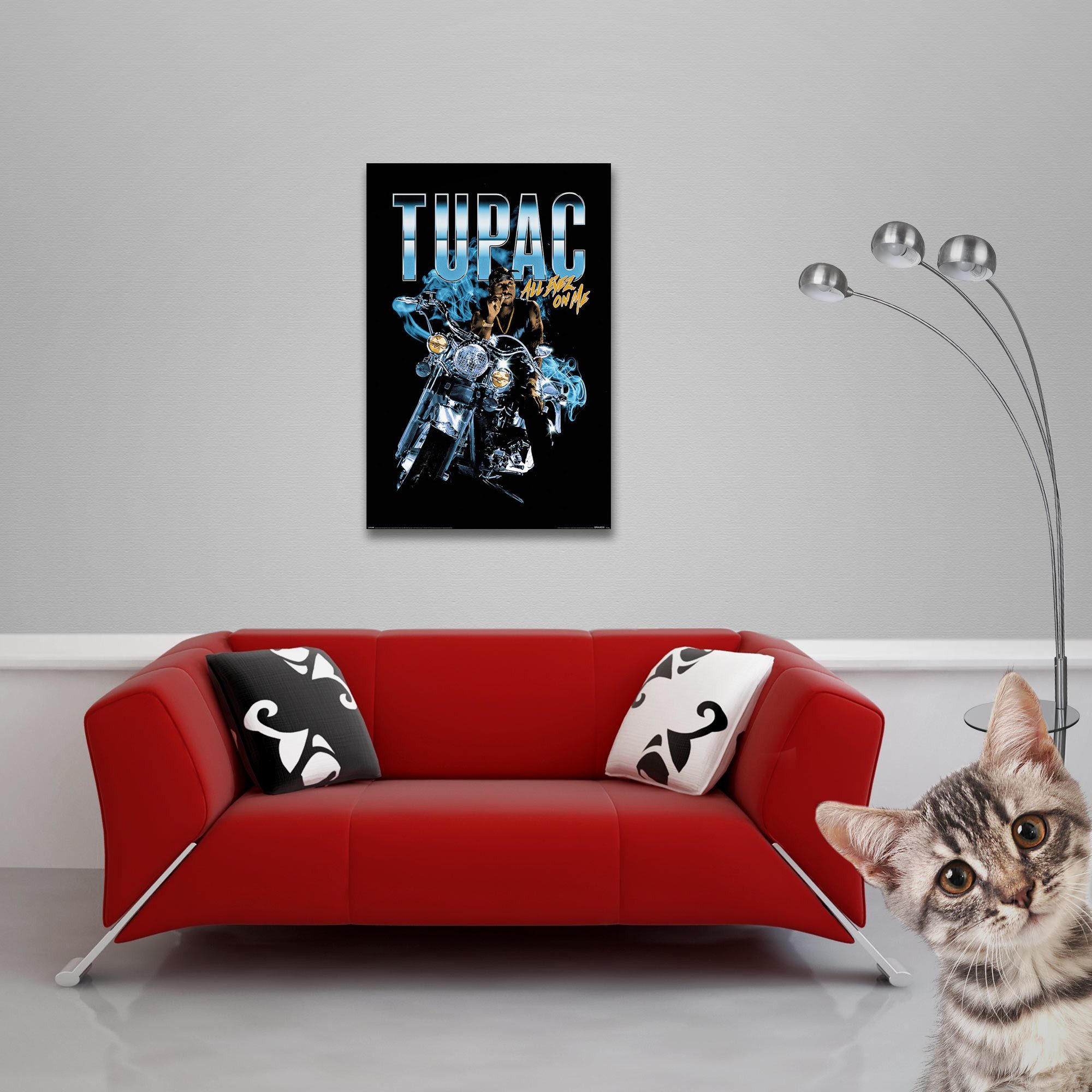 Poster 2pac - Poster - All Eyez Motorcycle