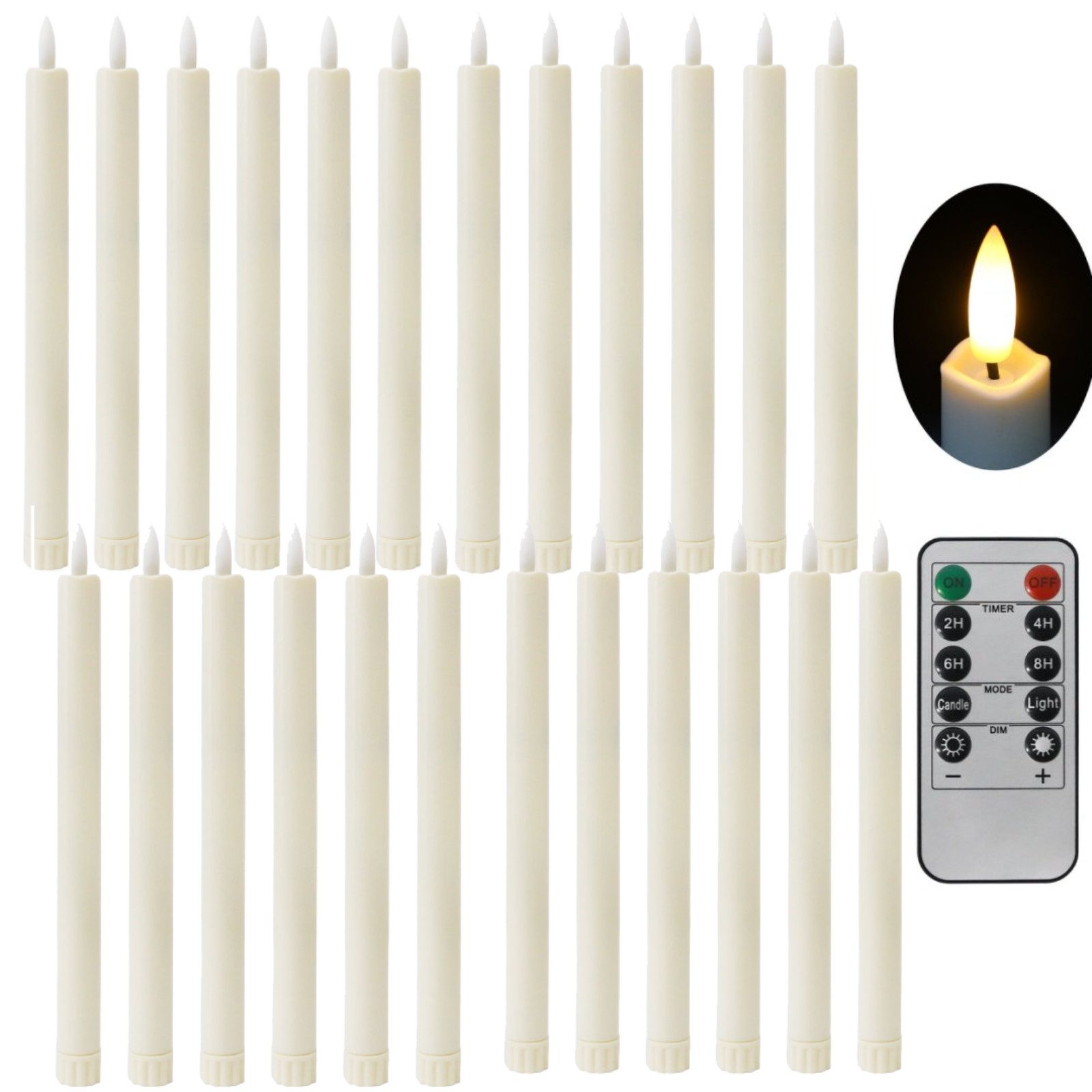 Gotoll LED-Kerze K-TZ12 12pcs Led Stabkerzen günstig online kaufen