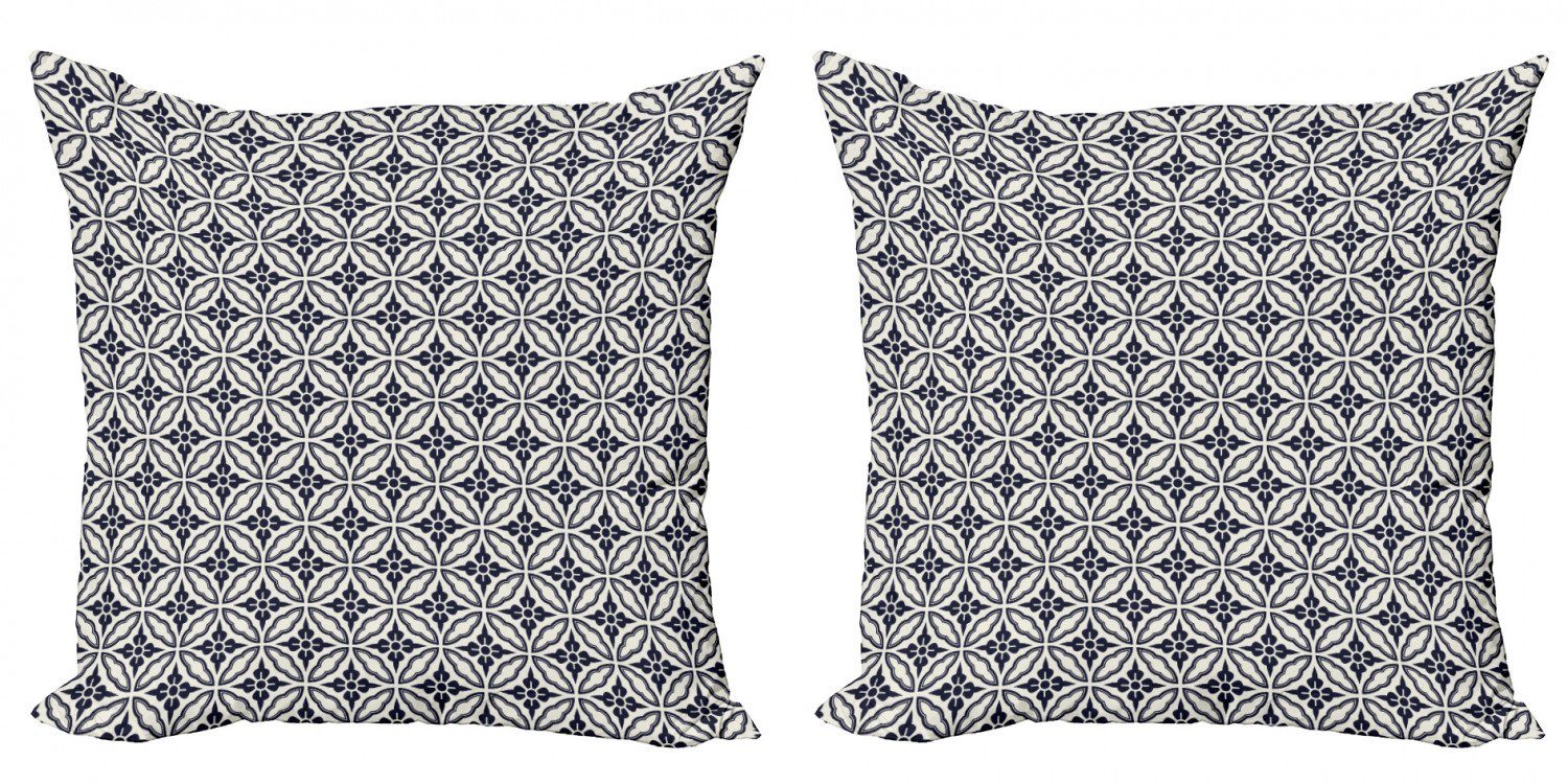 Kissenbezüge Modern Accent Mandala Doppelseitiger japanische Floral Stück), Abakuhaus (2 Digitaldruck
