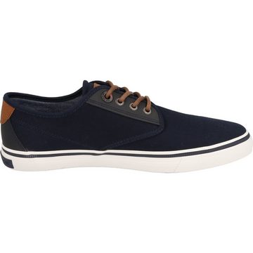 TOM TAILOR Herren Schuhe 5381003 Komfort Canvas Sneaker Halbschuhe Navy Schnürschuh