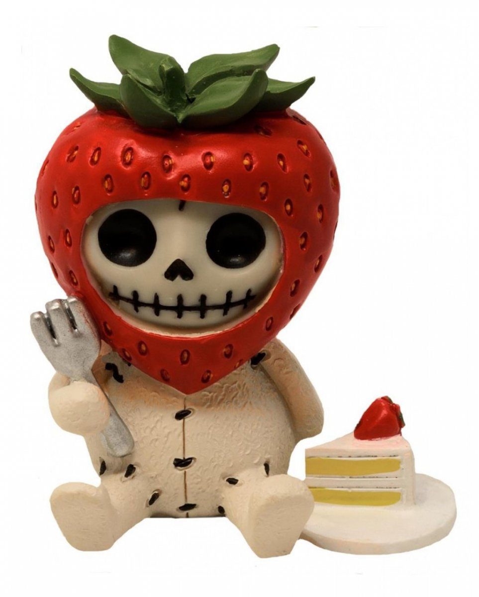 Horror-Shop Dekofigur Kleine Strawberry Furrybones Figur - Skelettfigur