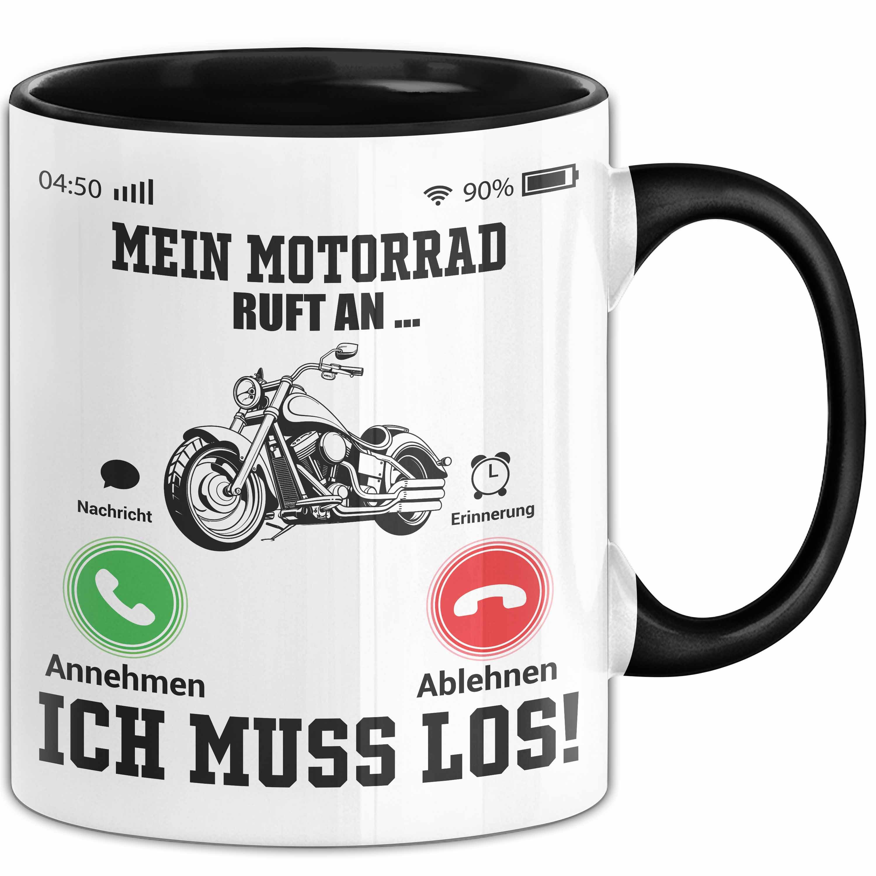 Trendation Tasse Mein Motorrad Ruft An... Ich Muss Los Tasse Geschenk Für Motorrad Bike