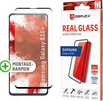 Displex »DISPLEX Real Glass Panzerglas für Samsung Galaxy S10+ (6,4), 10H Tempered Glass, mit Montagerahmen, Full Cover« für Samsung Galaxy S10+, Displayschutzglas