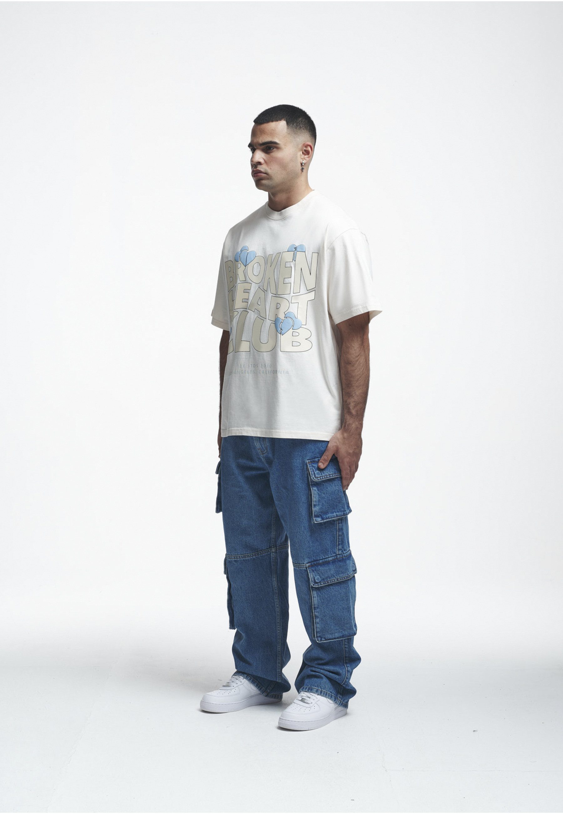 2Y Studios T-Shirt 2Y Studios Herren 2Y Broken Heart Club Oversize Tee (1-tlg)