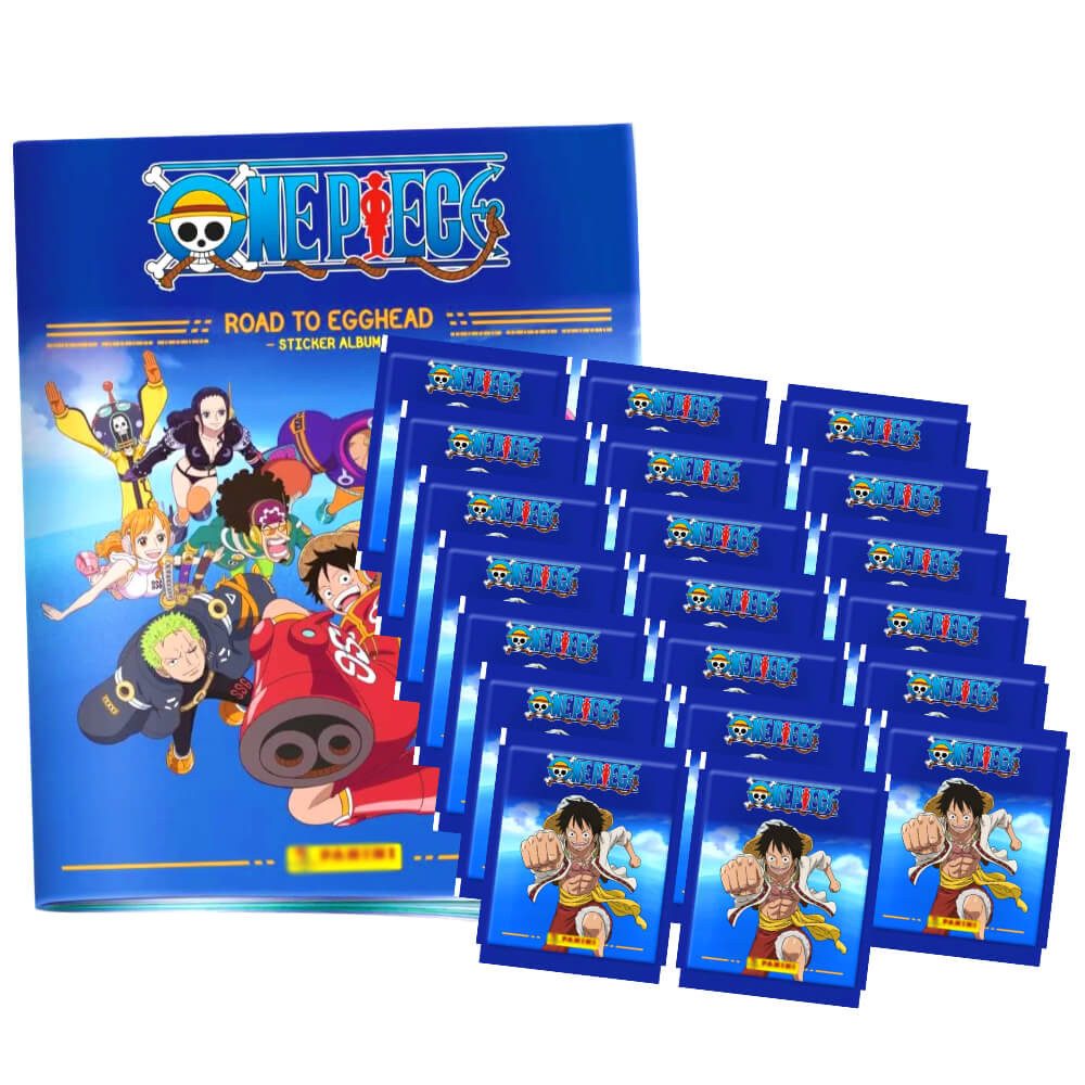 Panini Sticker One Piece Sticker - Road to Egghead Sammelsticker, 1 Album + 20 Tüten