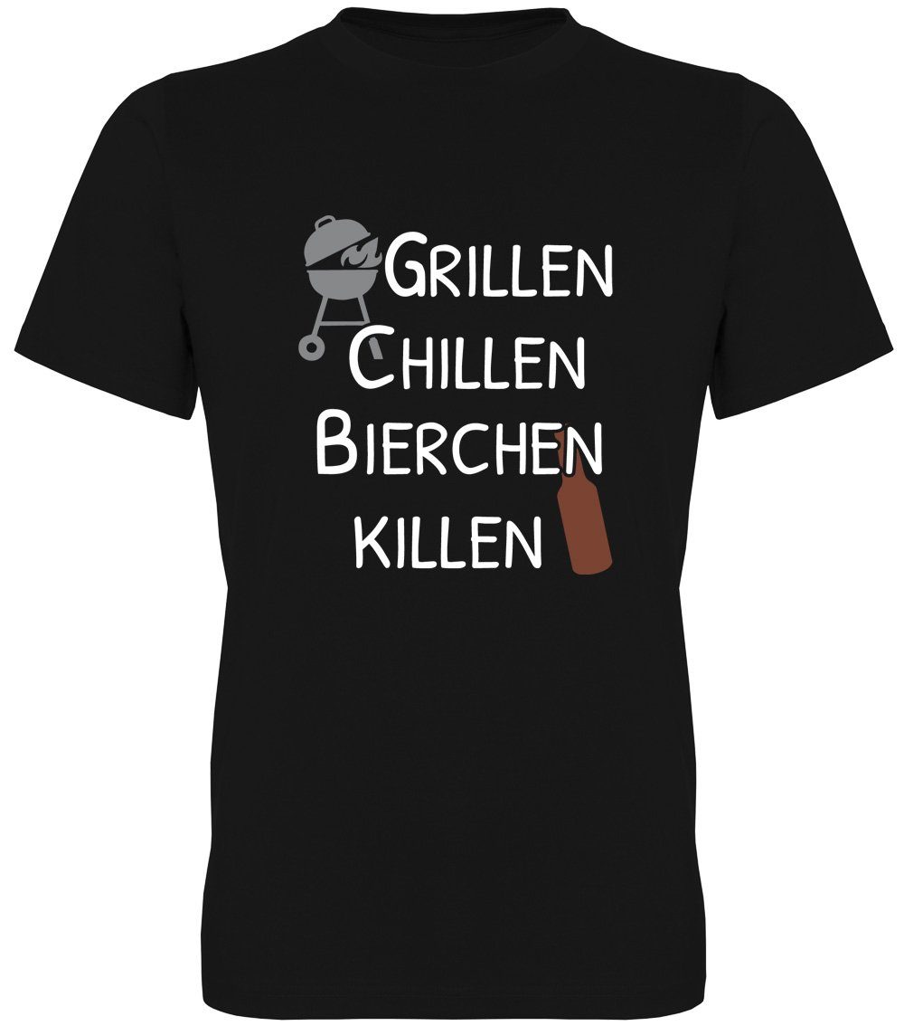 T-Shirt Grillen - Chillen - Bierchen killen