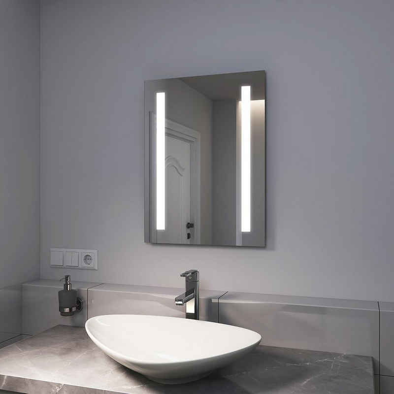 EMKE Badspiegel LED Badspiegel Badezimmerspiegel Wandspiegel, mit Warmweißer oder kaltweiß Beleuchtung
