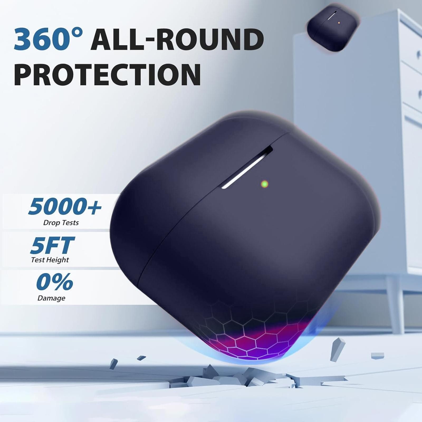 CoolGadget Kopfhörer-Schutzhülle für AirPods Pro 3 Silikon, Stoßfest Clip Karabiner kabelloses laden Case Schutz Cover – Bild 5 von 5