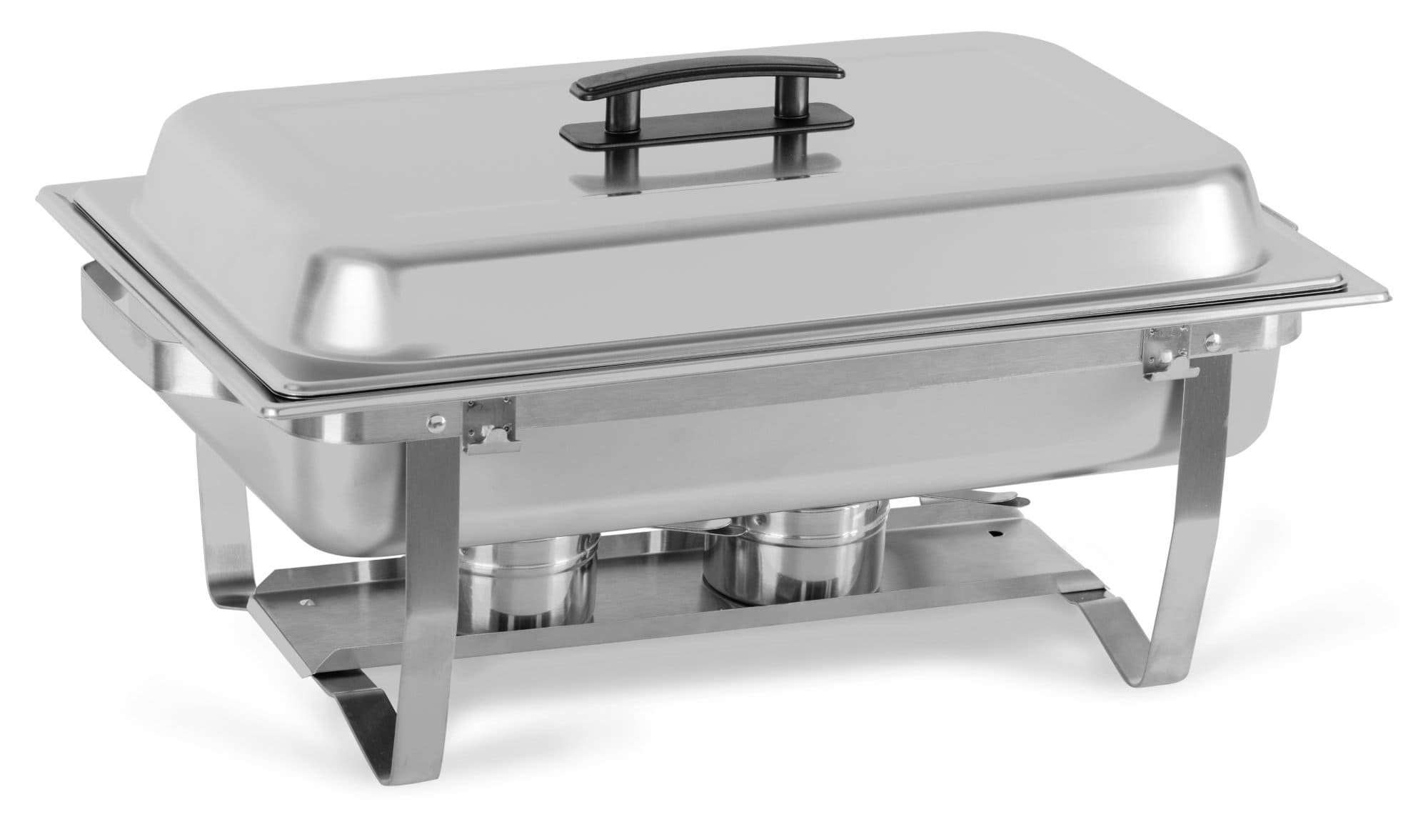Stagecaptain Speisenwärmer Chafing Dish - Edelstahl Warmhaltebehälter für Buffet und Catering, (CDDF-09, 1-tlg., Inkl. Wasserbad und 2 Brennern), Speisewanne mit 9 L Fassungsvermögen