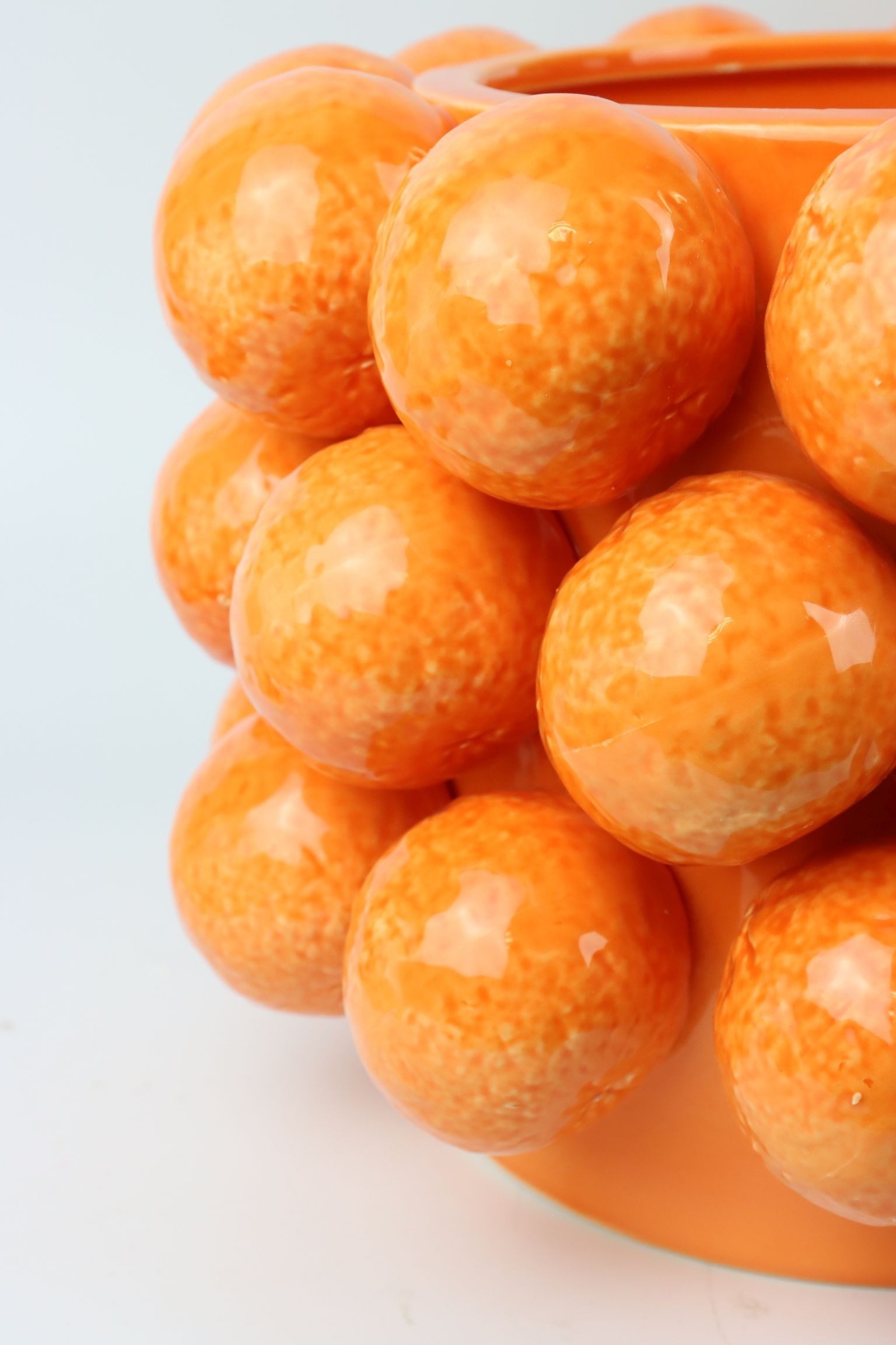 FURNARO Übertopf, handgefertigt in Orangendesign, aus Keramik ca. 26cm