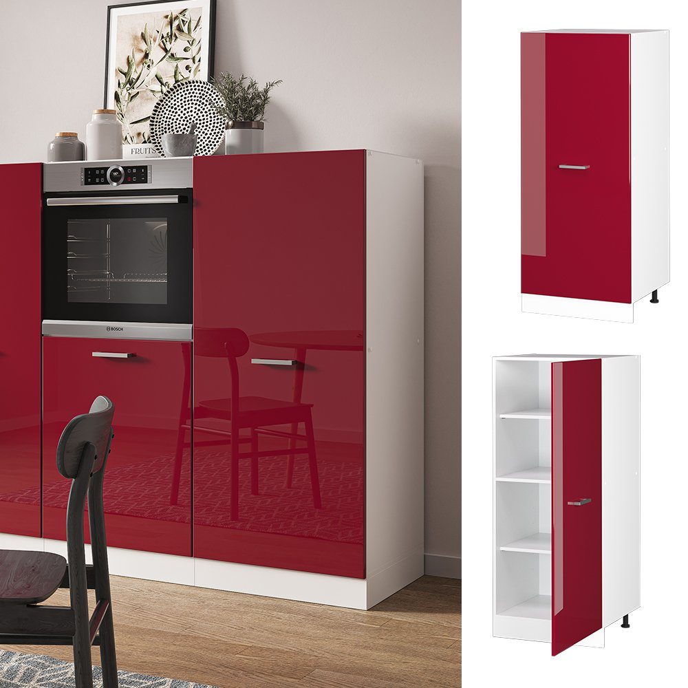 Vicco Hochschrank R-Line, Bordeaux Hochglanz/Weiß, 60 günstig online kaufen