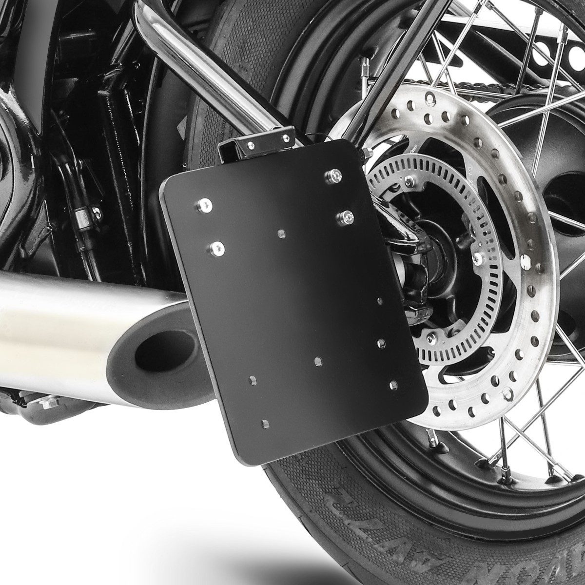 Craftride Kennzeichenhalter Seitlicher Kennzeichenhalter für Triumph Bonneville Bobber / Black 17-