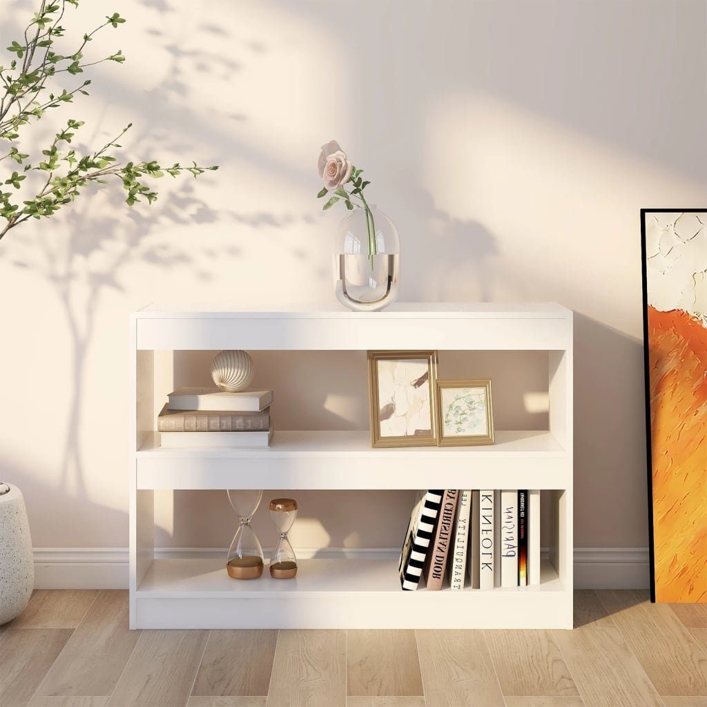 furnicato Bücherregal Bücherregal/Raumteiler Weiß 100x30x72 cm