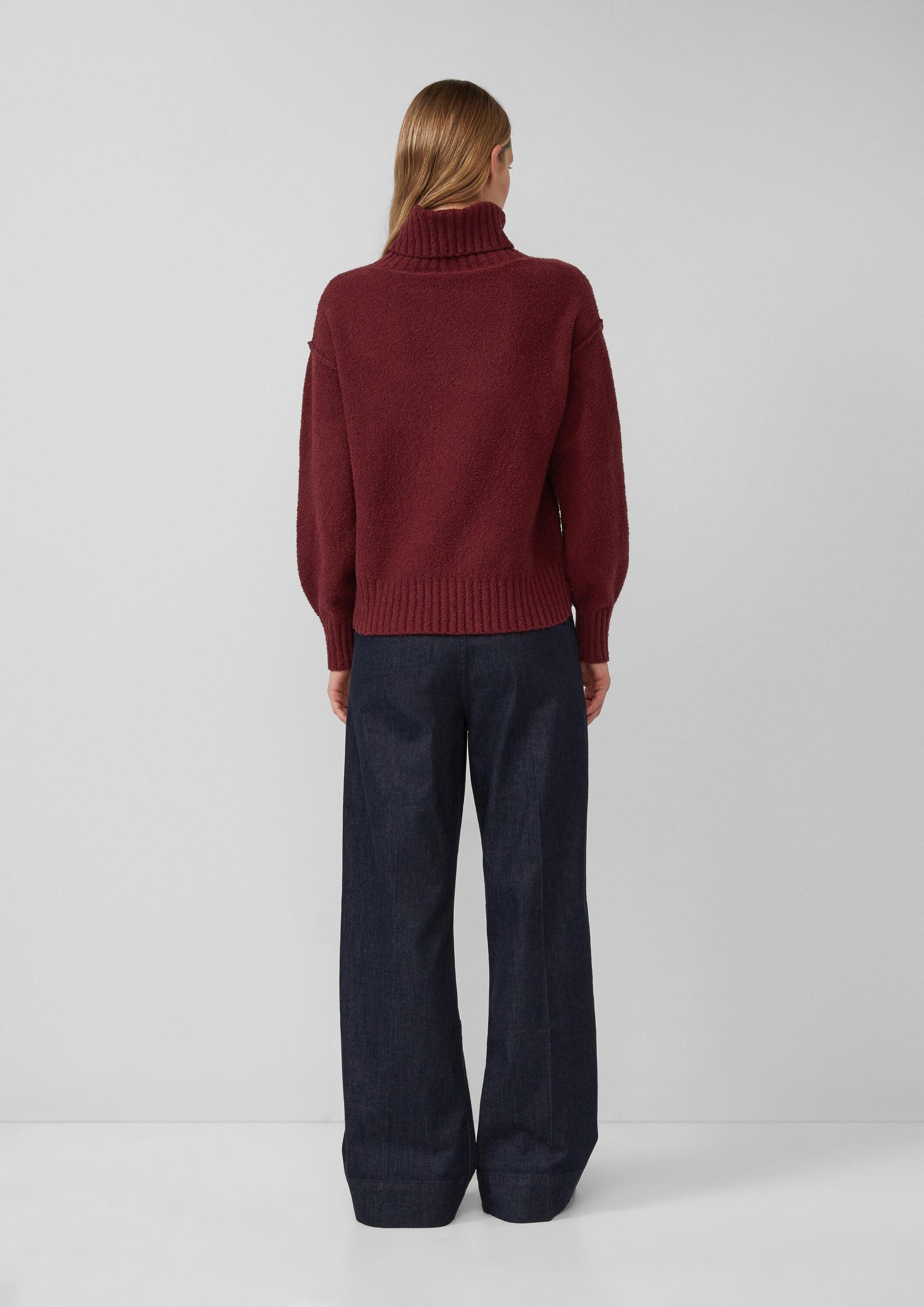 s.Oliver Longpullover Strickpullover Kuscheliger Strickpullover mit breitem Rollkragen