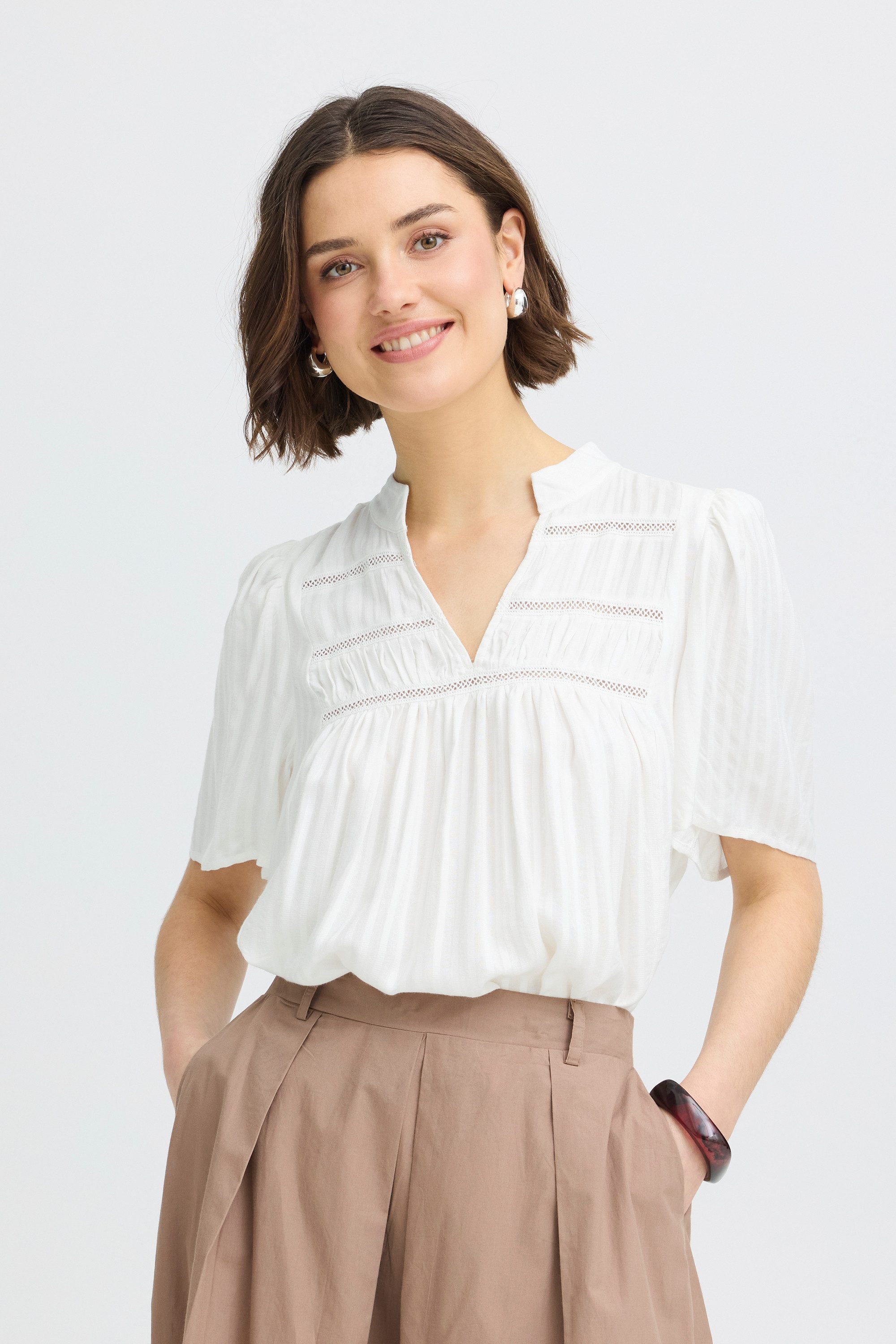 fransa Kurzarmbluse Kurzarm-Bluse FRVILLIA