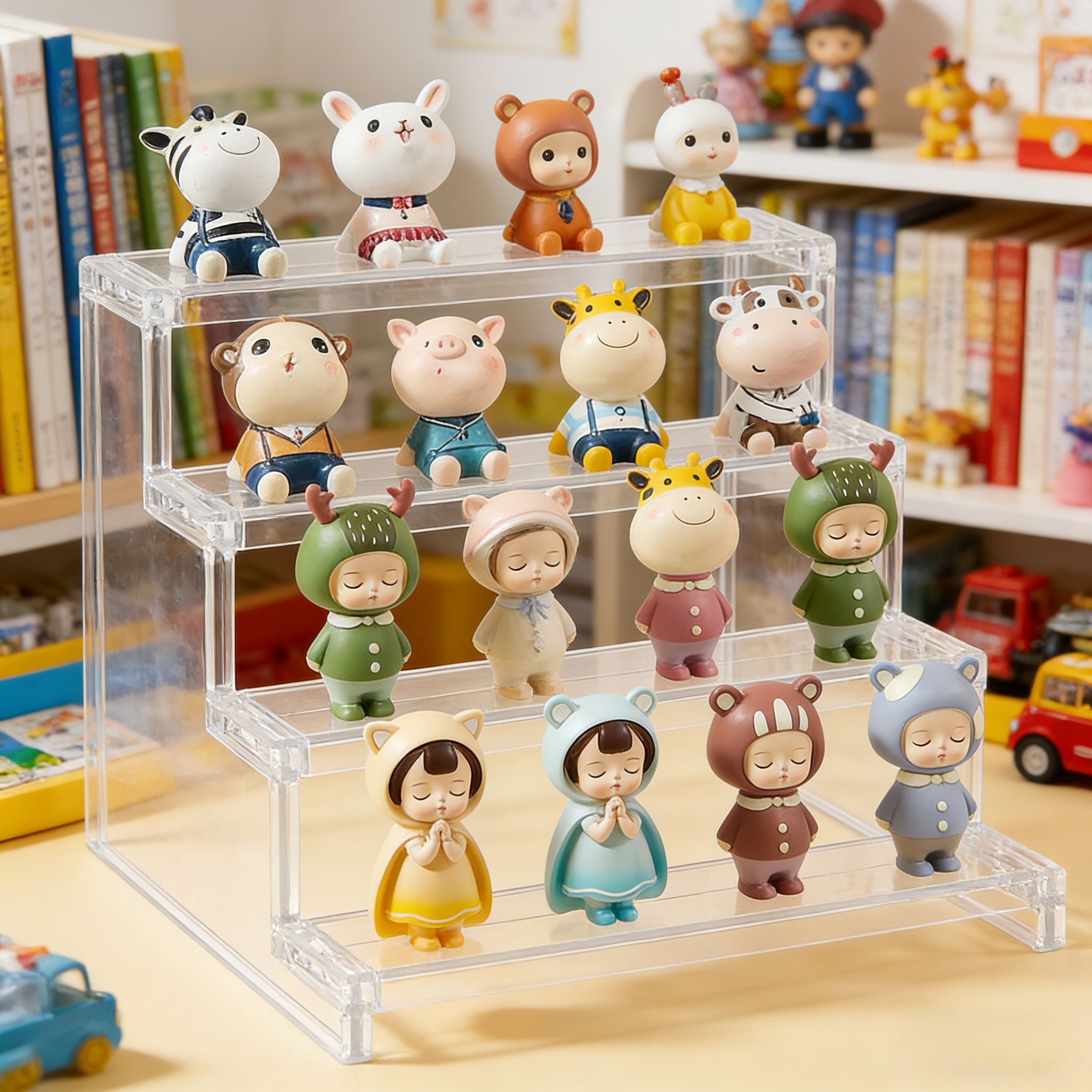 Lifewit Stufenregal Transparenter Kunststoff Ausstellungsständer zur kleine günstig online kaufen