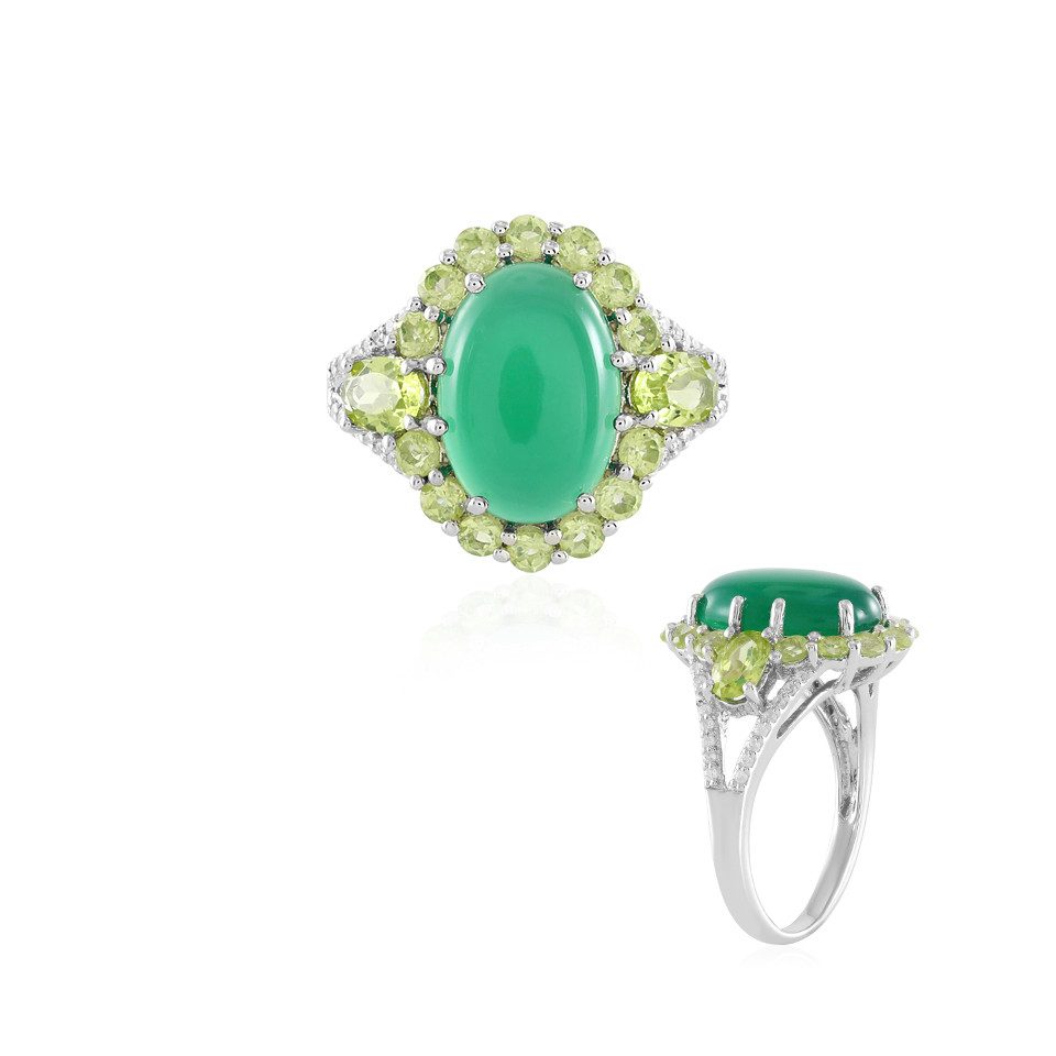 Cavill Silberring Indischer grüner Onyx & günstig online kaufen