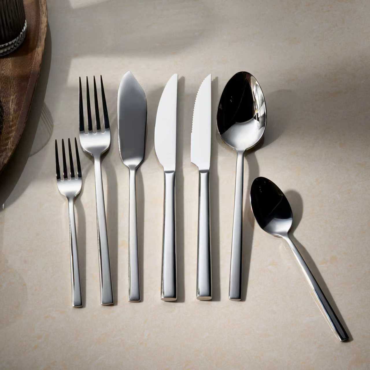 Hanseatic Besteck-Set SMART, wahlweise in glänzender oder matter Optik (84-tlg), 12 Personen, Edelstahl 18/10, leichtes und minimalistisches Design