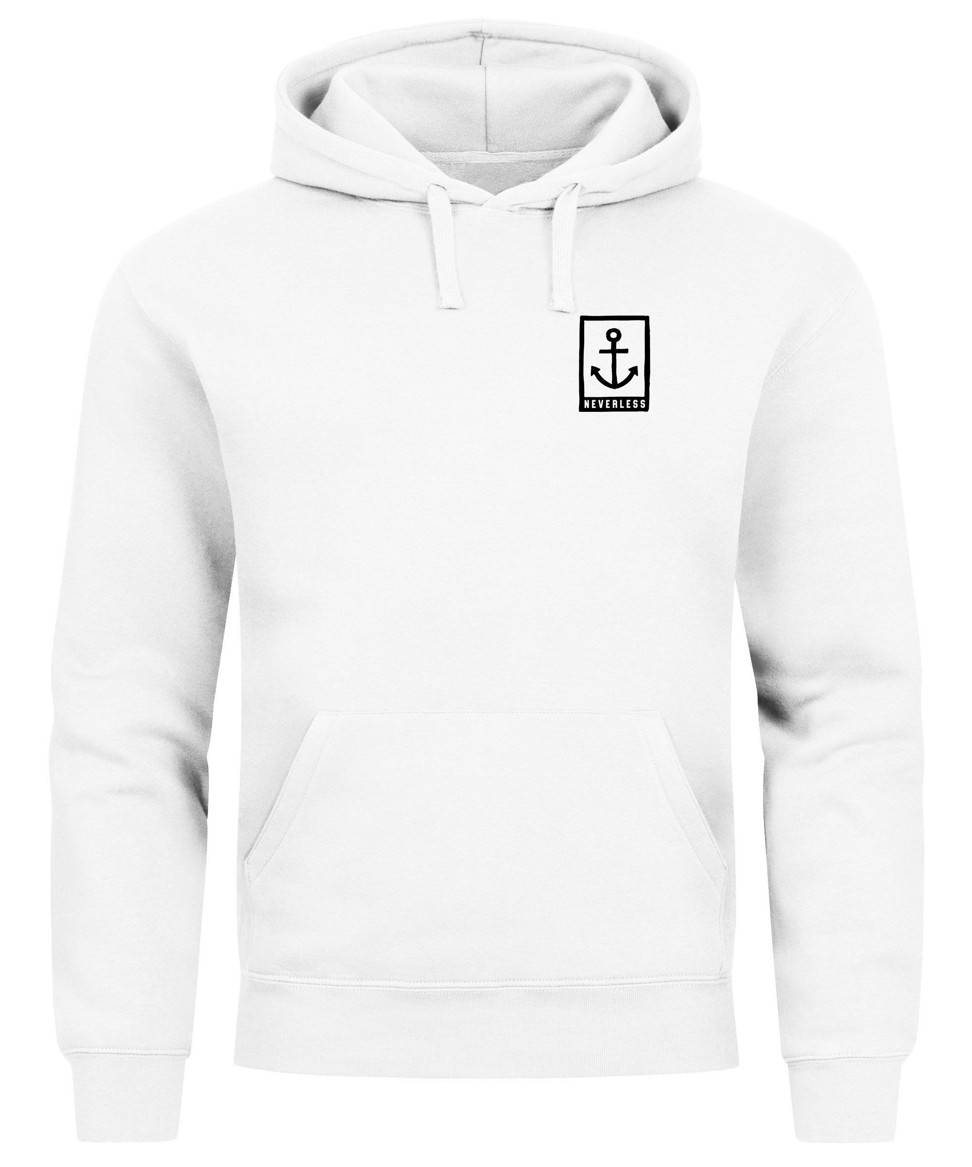 Neverless Hoodie Hoodie Herren Anker Logo günstig online kaufen