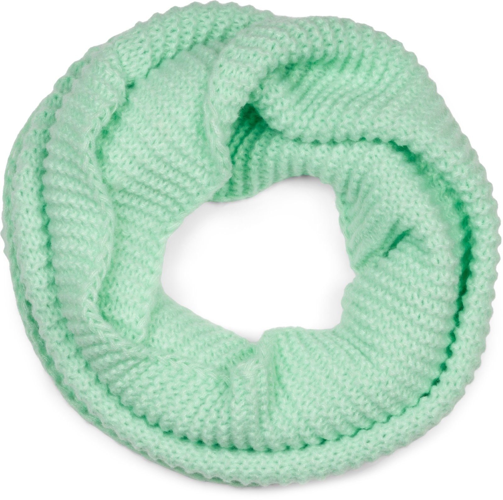 styleBREAKER Loop, (1-St), Strick Loop Wellenmuster Mint