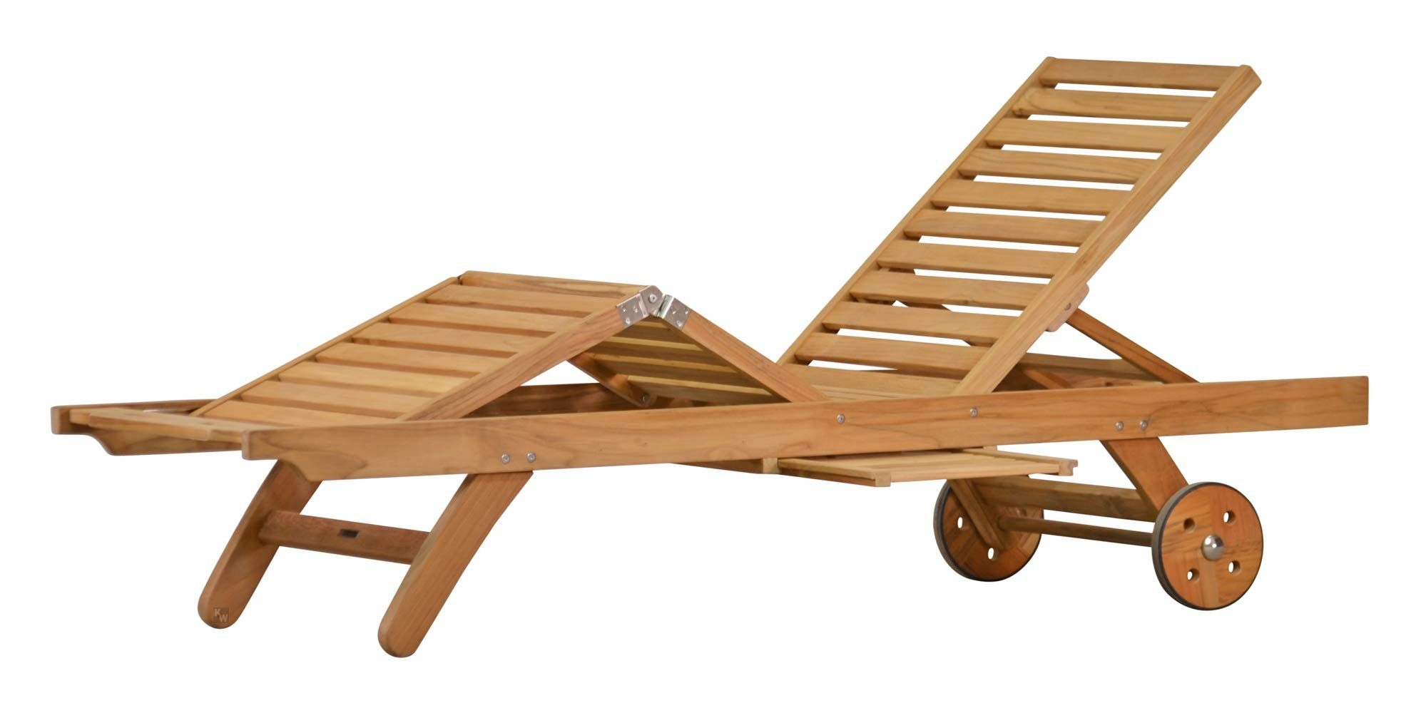 Kai Wiechmann Gartenliege »Teak Liege Savona mit Knick, Sonnenliege