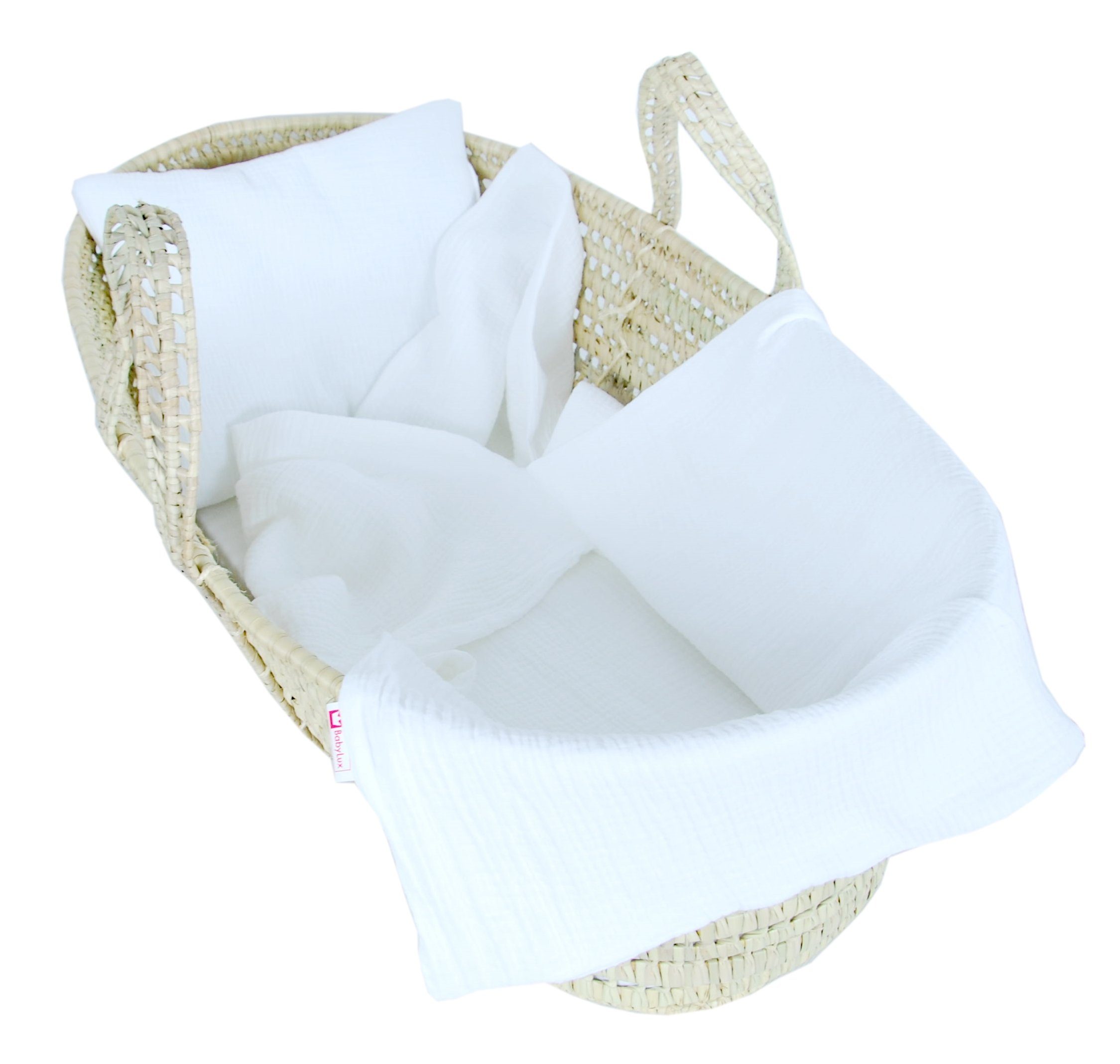 Babydecke BabyLux Musselin Decke 75x100cm +Kissen für Kinderwagen Wiege Babybett