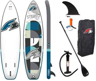 F2 Inflatable SUP-Board Stereo 10,5 grey, (Packung, 5 tlg)