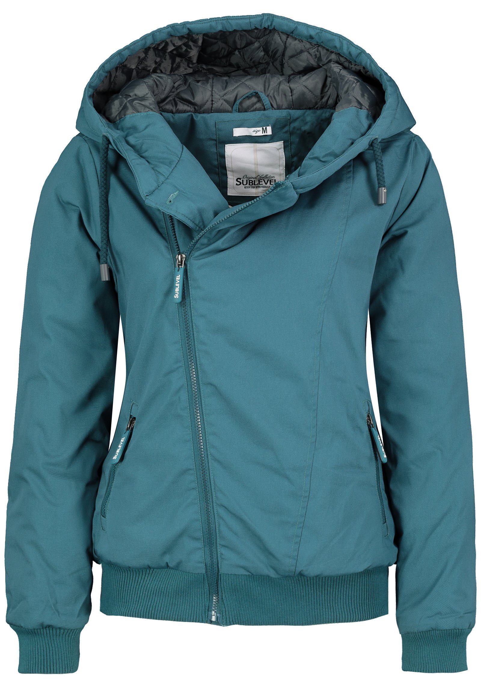 green Jacke Damen Winterjacke SUBLEVEL Gefütterte