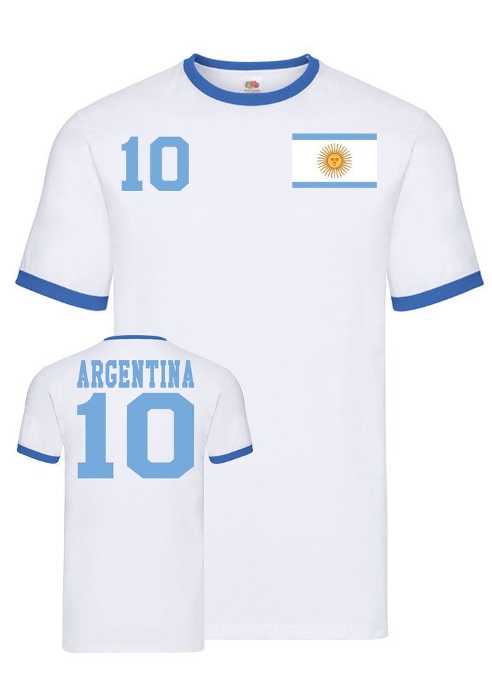 Blondie & Brownie Fußball Sport Argentinien T-Shirt Weltmeister Trikot Herren Football Handball